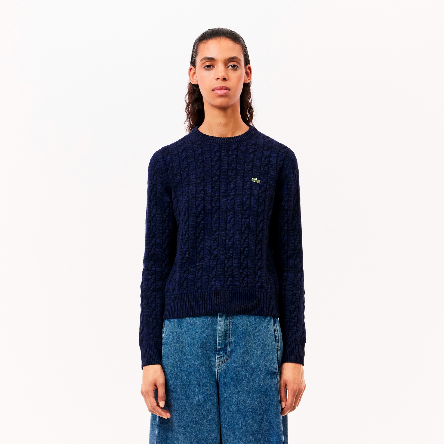 Женский шерстяной свитер Lacoste, синий, арт. AF0633