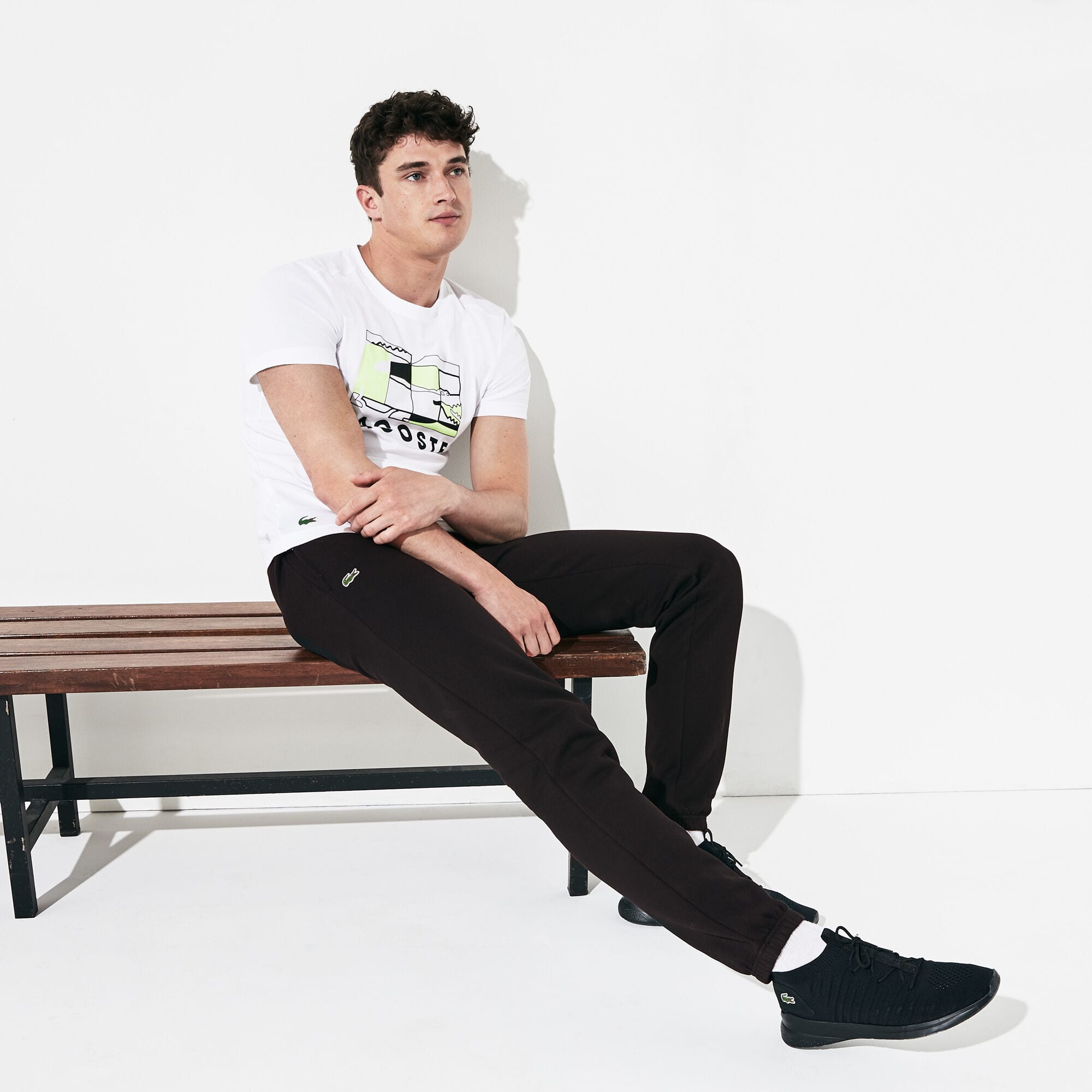 Мужские флисовые брюки Lacoste SPORT Tennis, черный, арт. XH7611