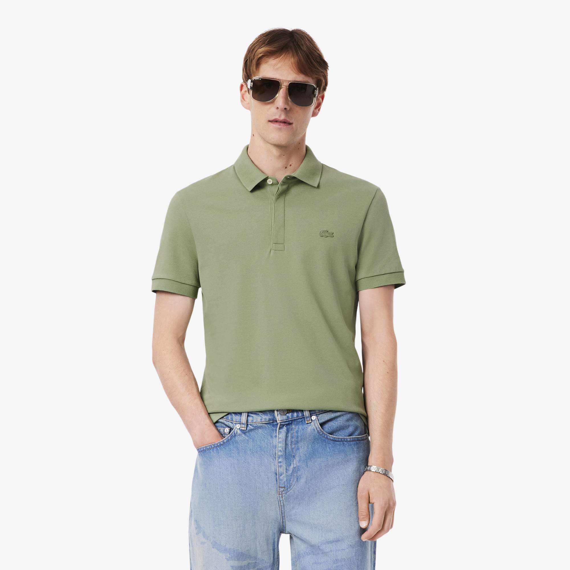 Мужское поло Lacoste PARIS Regular Fit, зеленый, арт. PH5522