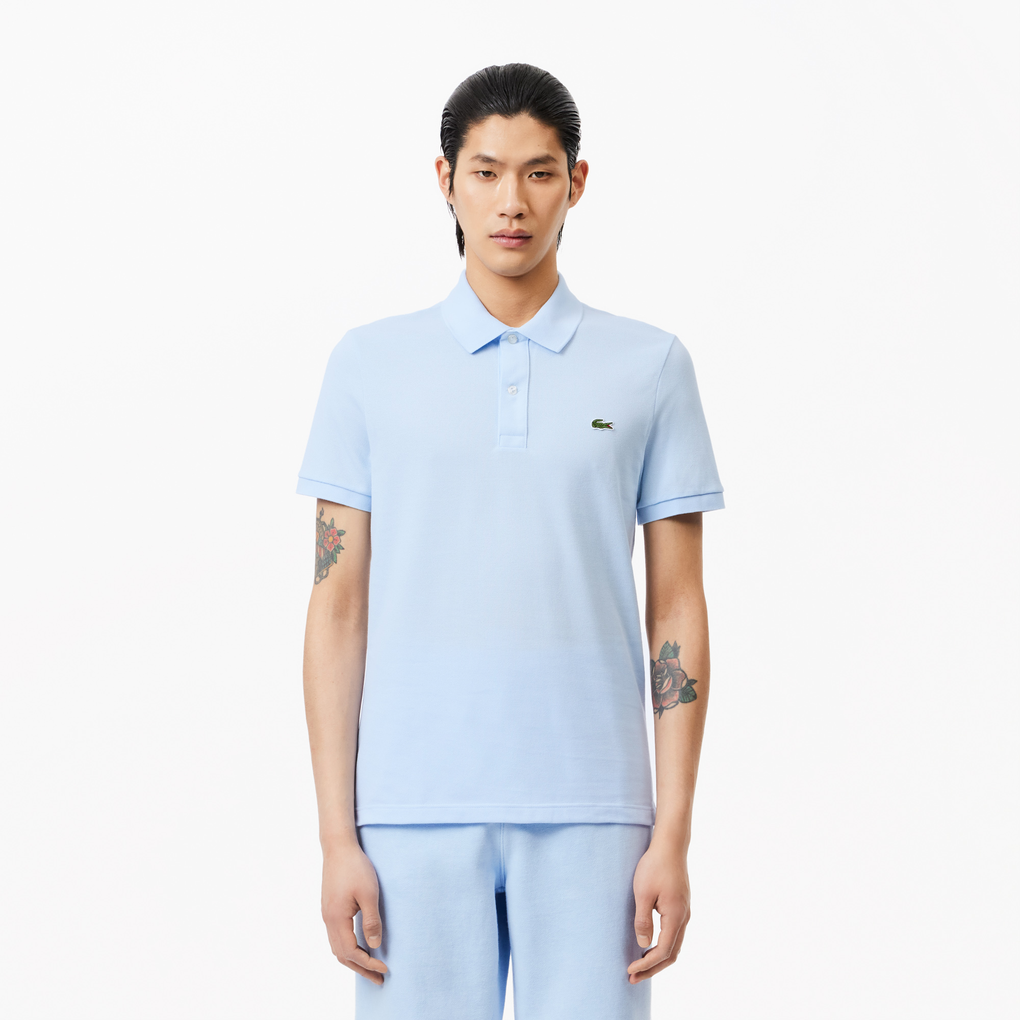 Мужское поло Lacoste L.12.12 Slim Fit, голубой, арт. PH4012