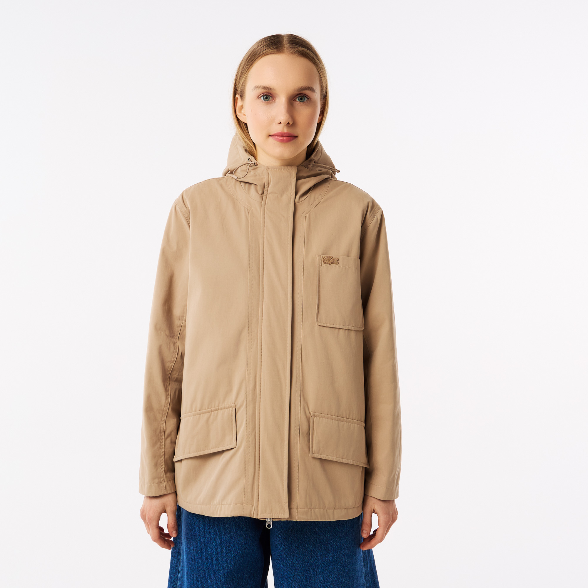 Женская лёгкая куртка Lacoste, бежевый, арт. BF0408