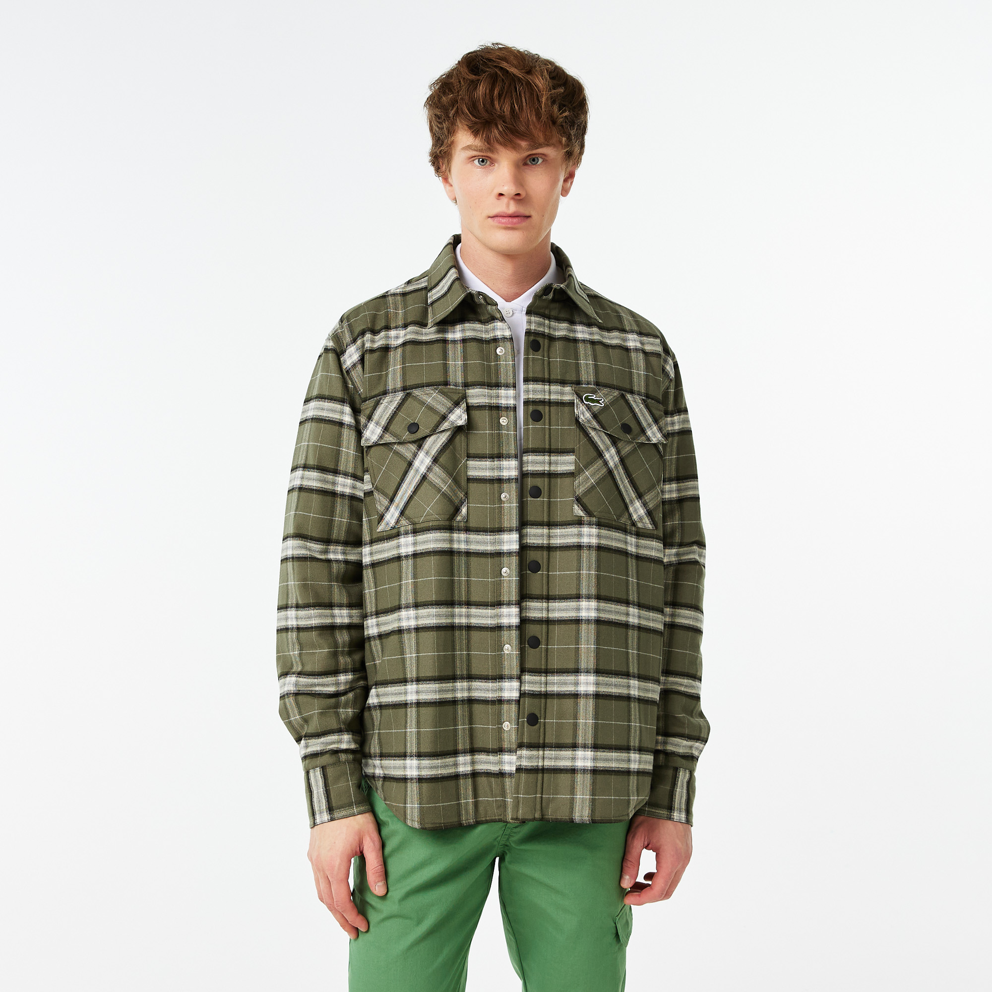 

Мужская фланелевая куртка Lacoste, Зелёный
