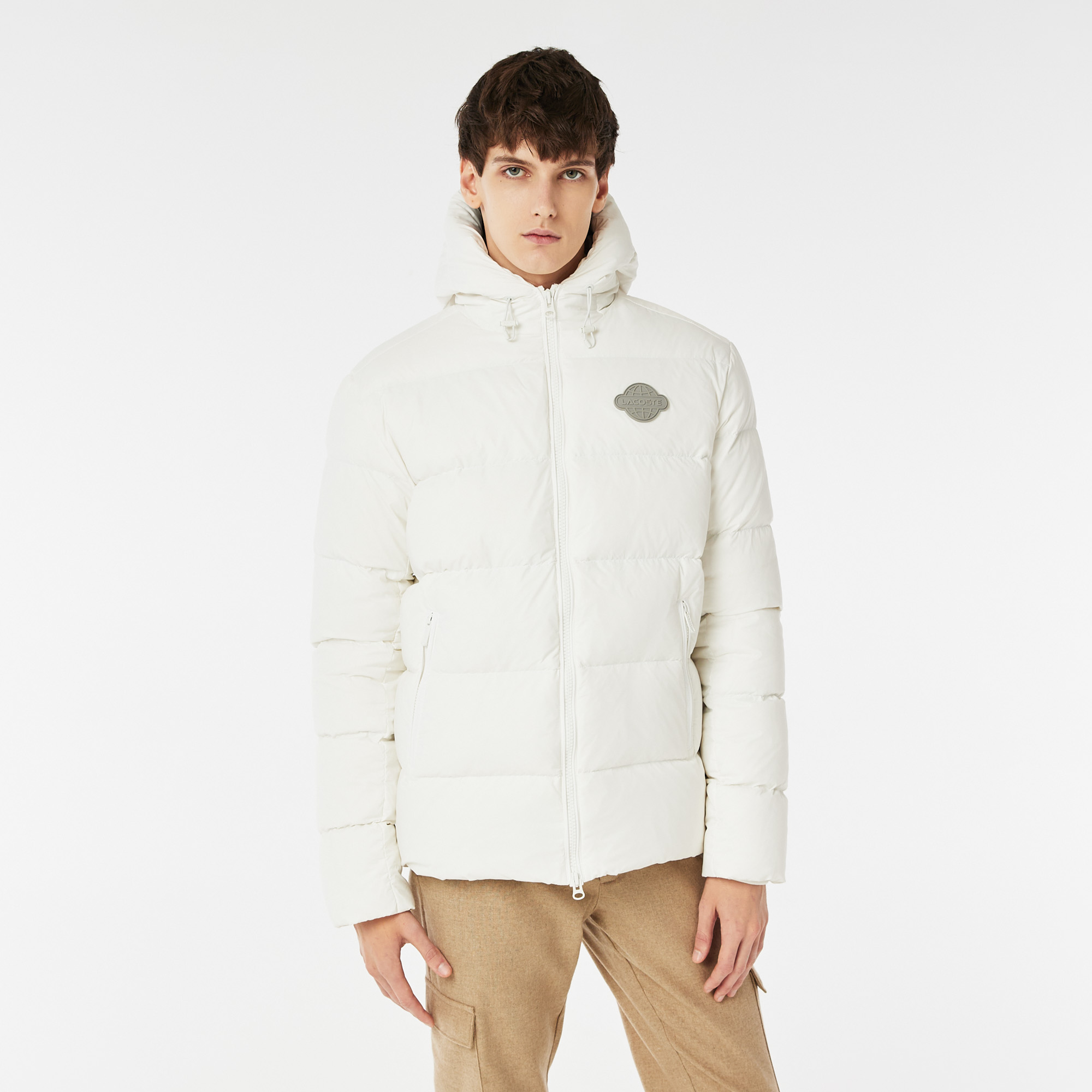 

Мужская короткая куртка-пуховик Lacoste, Белый