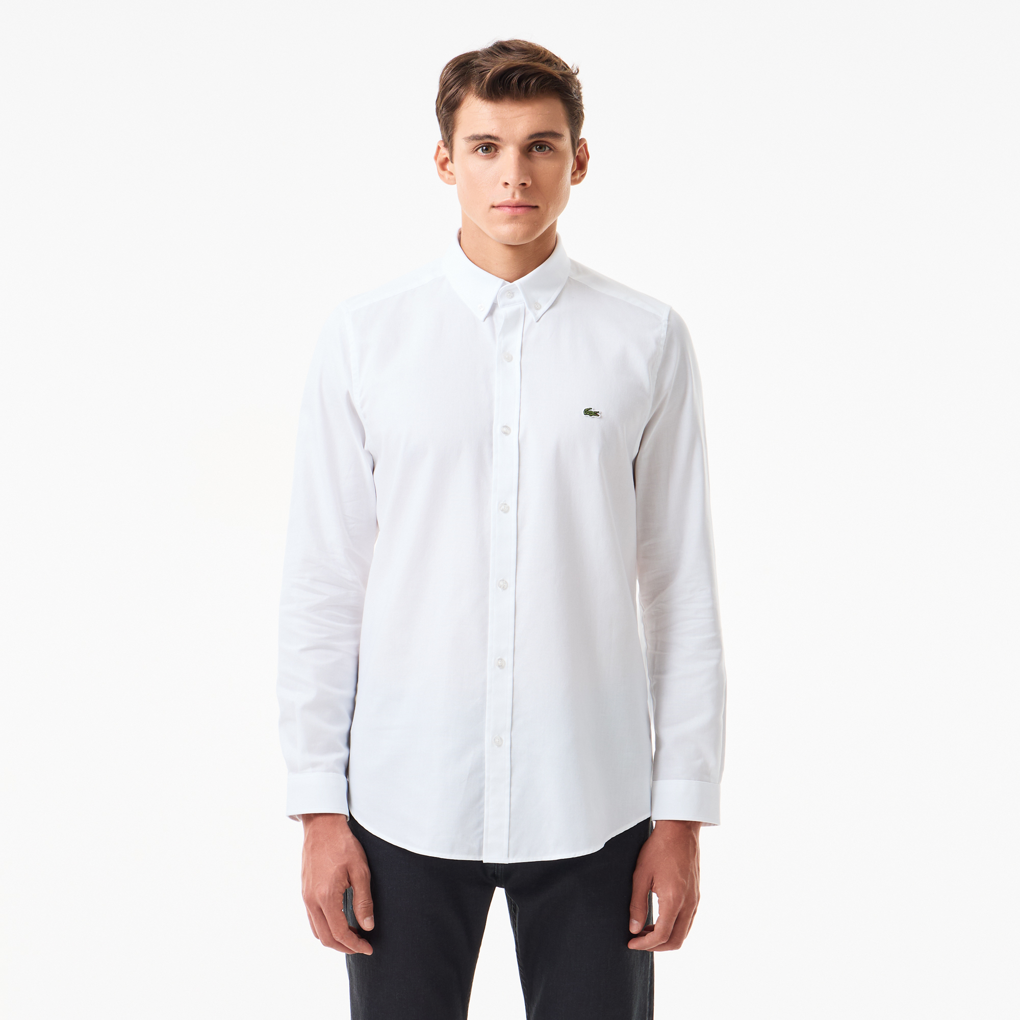 Мужская рубашка Lacoste Slim Fit, белый, арт. CH0342