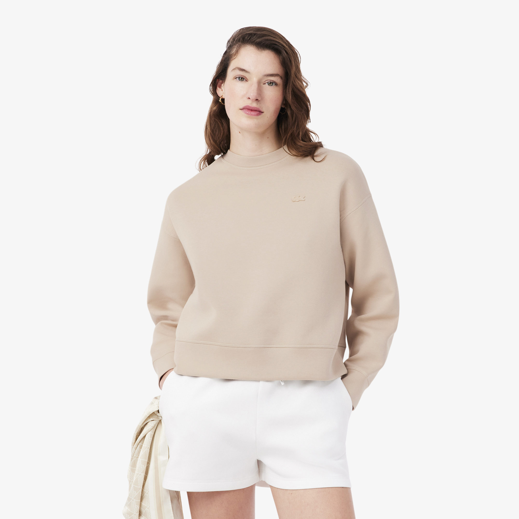 Женская двусторонняя толстовка Lacoste оверсайз
