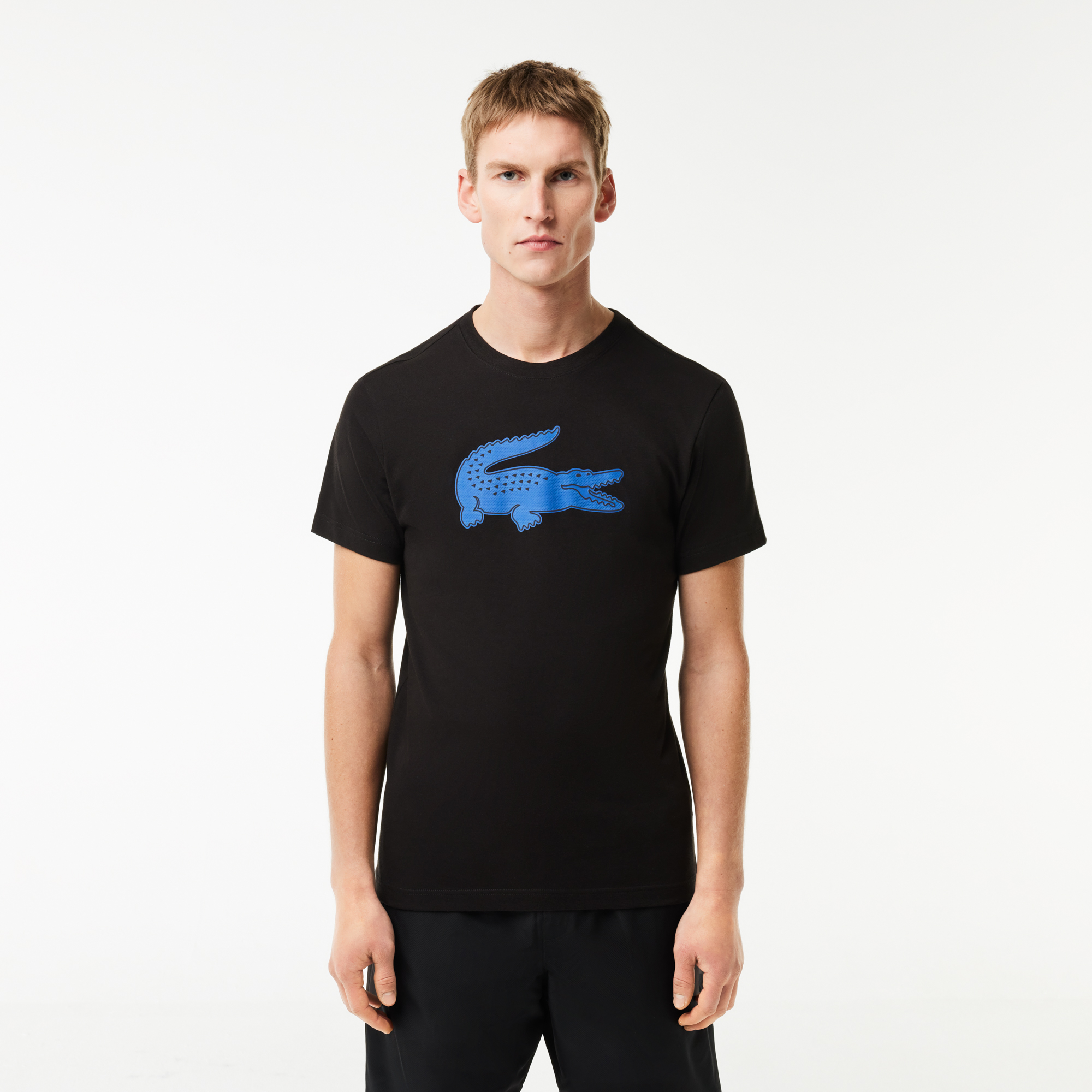 Футболка Lacoste с принтом, черный, арт. TH2042