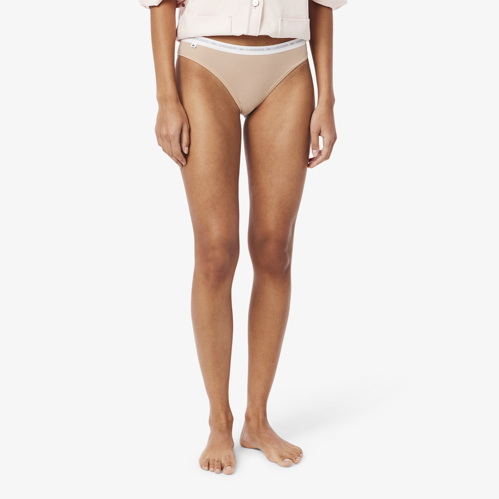 Женские трусы Lacoste из эластичного хлопка (3ед.) 4