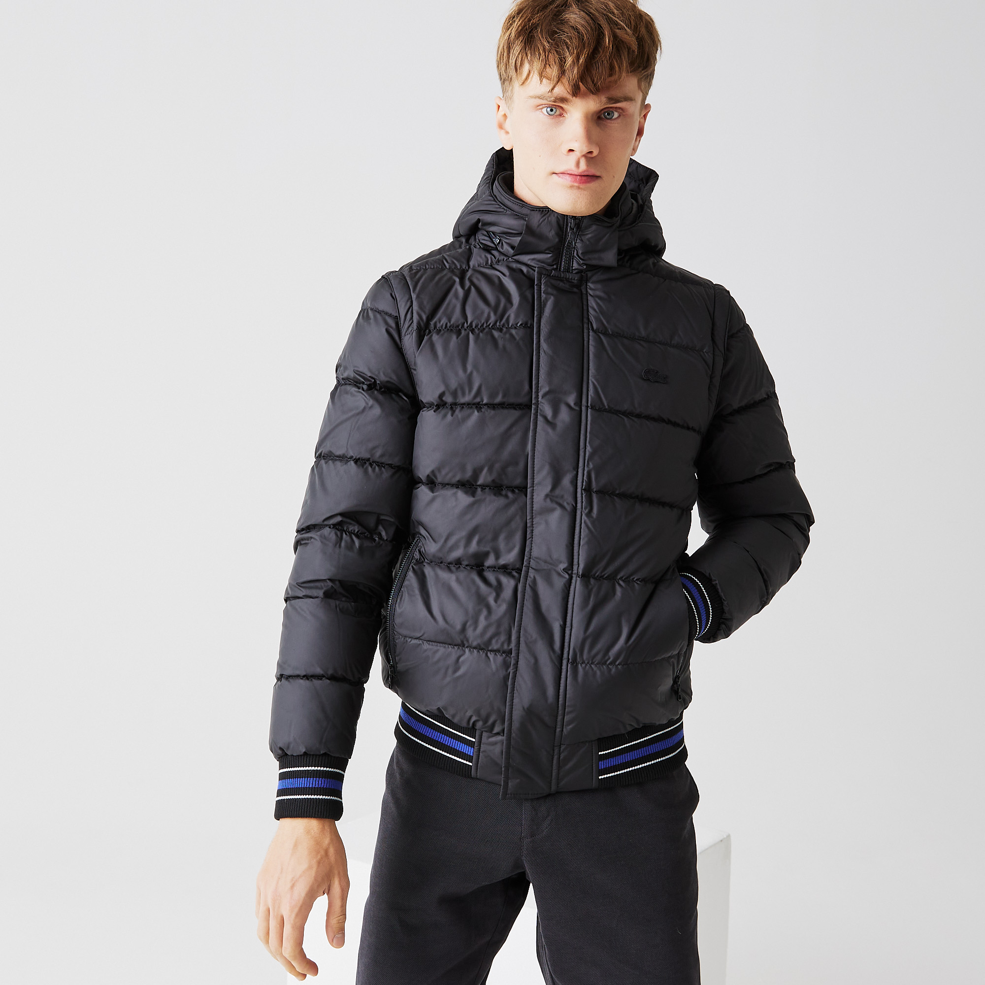 

Мужская куртка Lacoste с отстёгивающимися рукавами, Чёрный