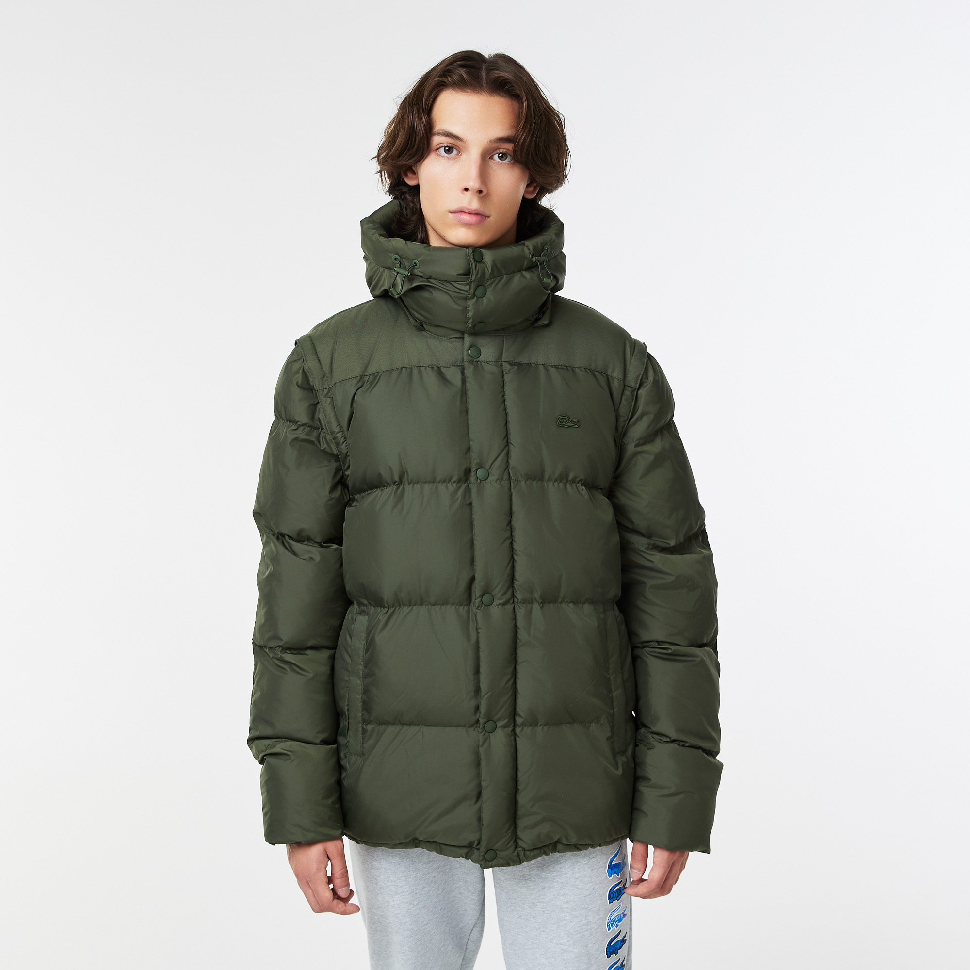 

Мужская короткая куртка-пуховик Lacoste, Зелёный