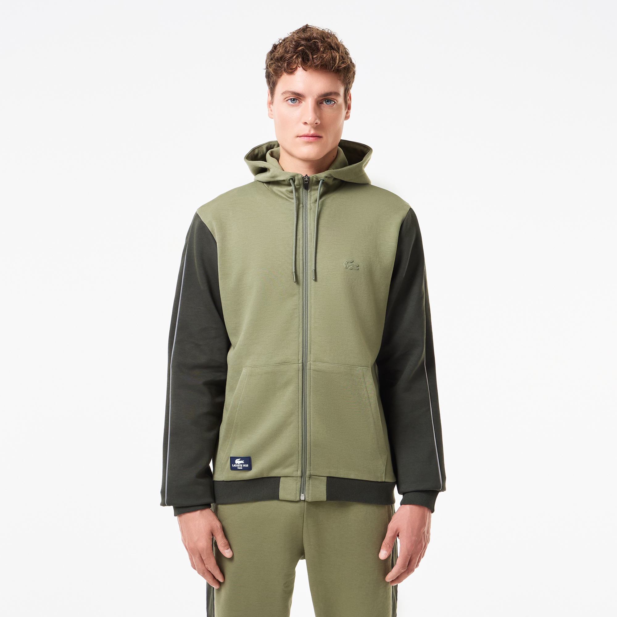 

Мужская толстовка Lacoste приталенного кроя, Хаки