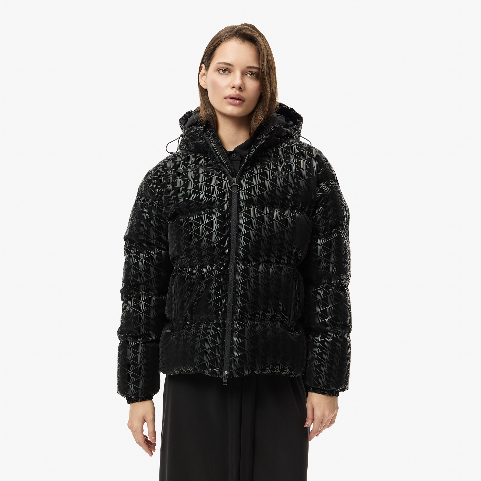 Женский короткий пуховик Lacoste, черный, арт. BF2604R