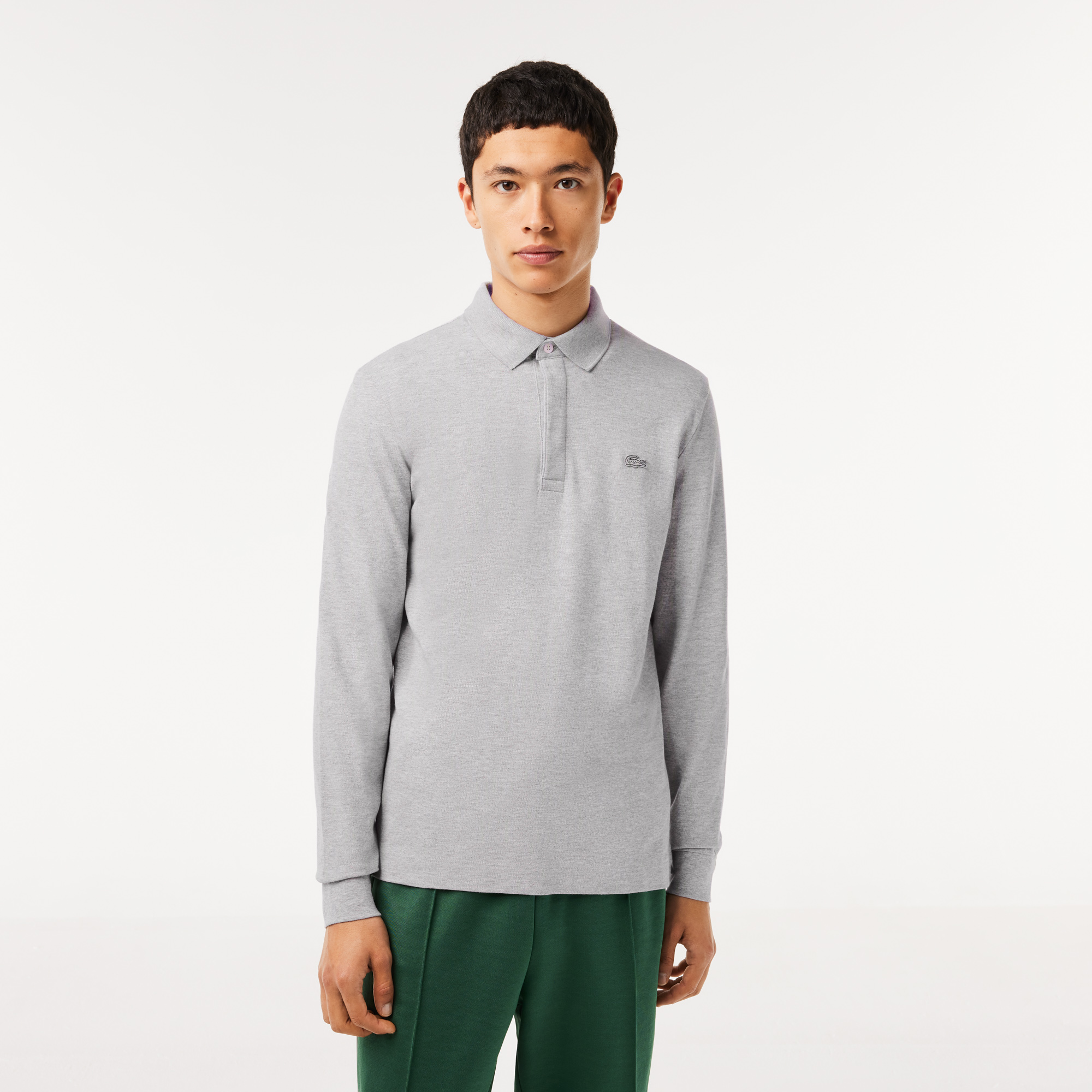 

Мужское поло Lacoste с длинными рукавами, Серый