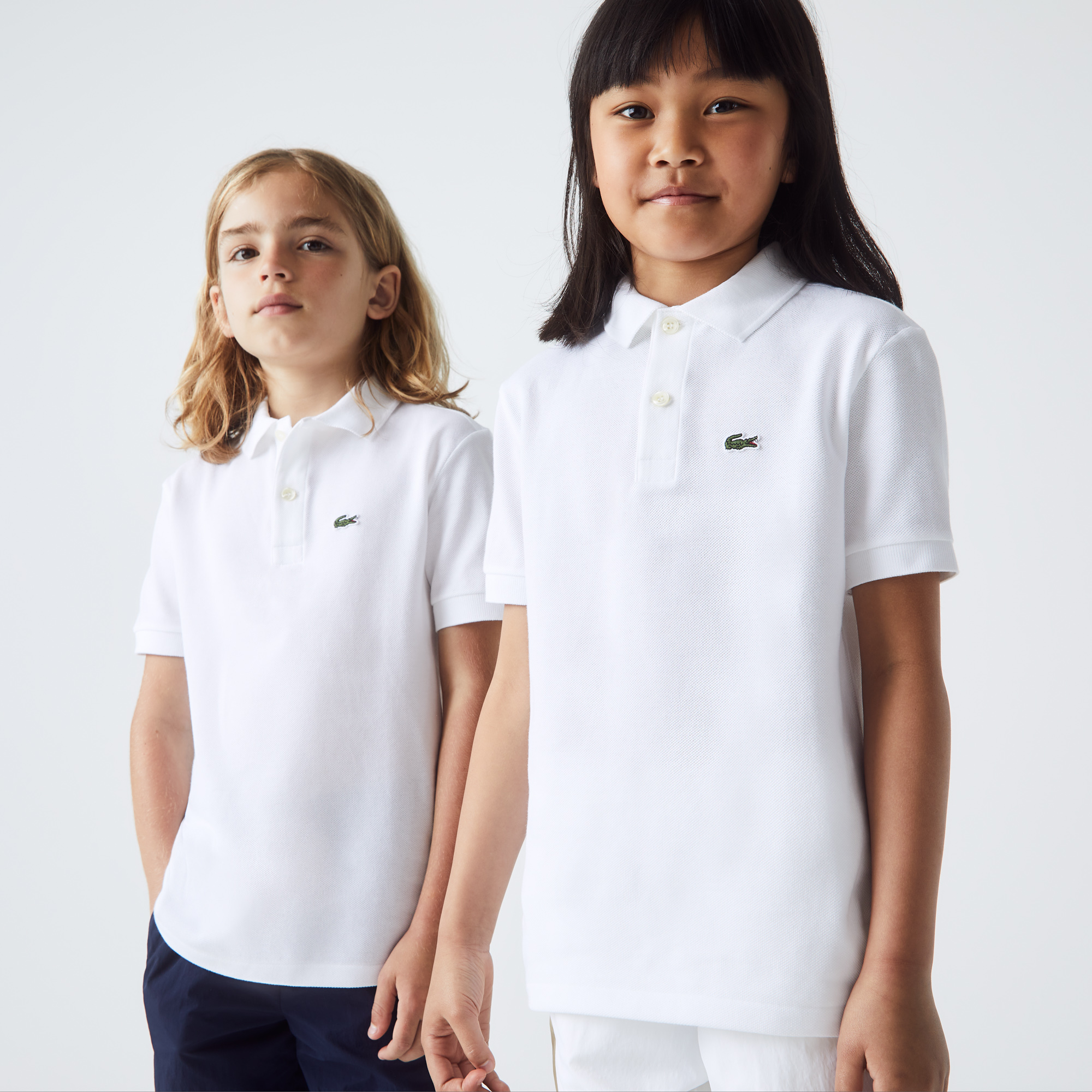 Детское поло Lacoste, белый, арт. PJ2909