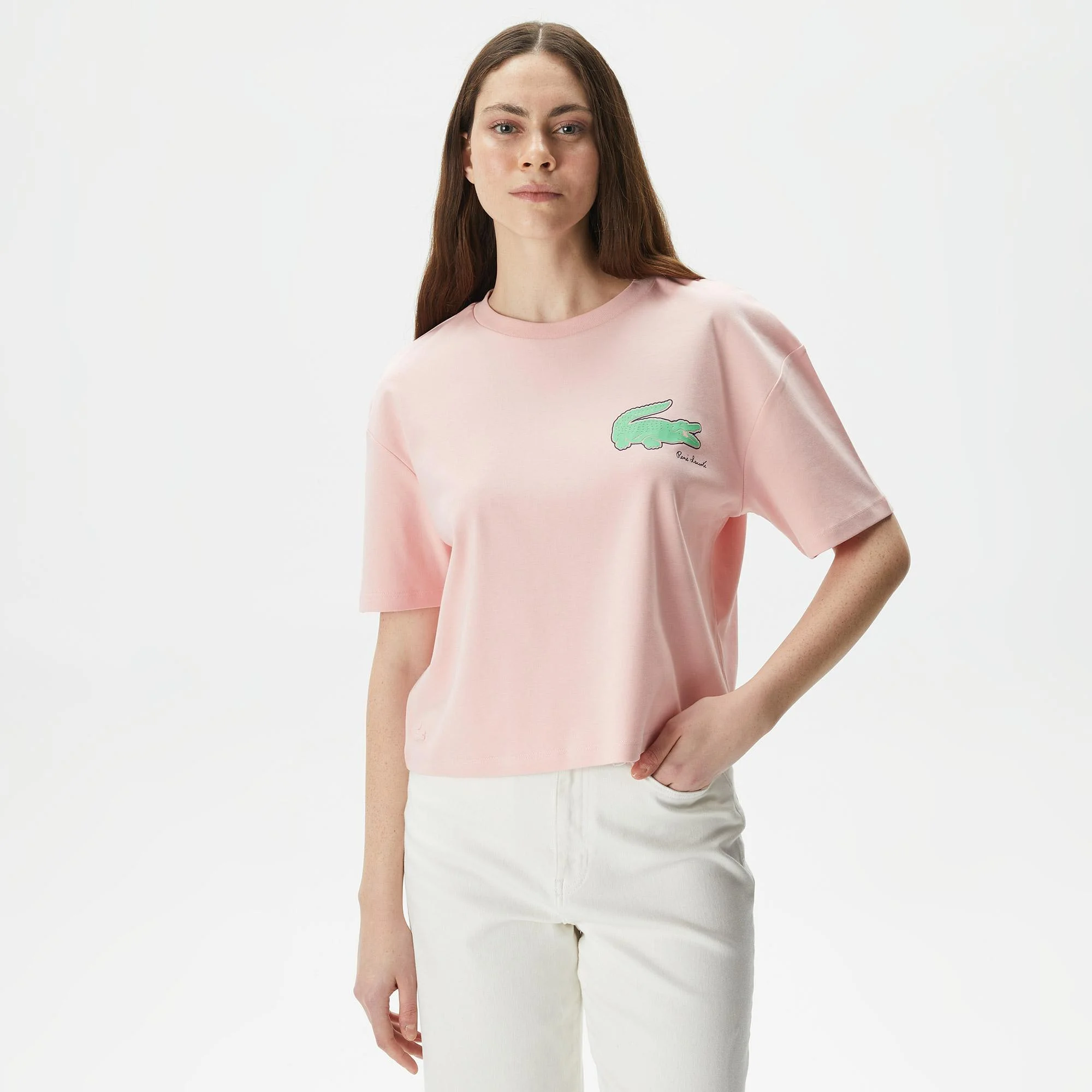 Женская футболка Lacoste, розовый, арт. TF0409
