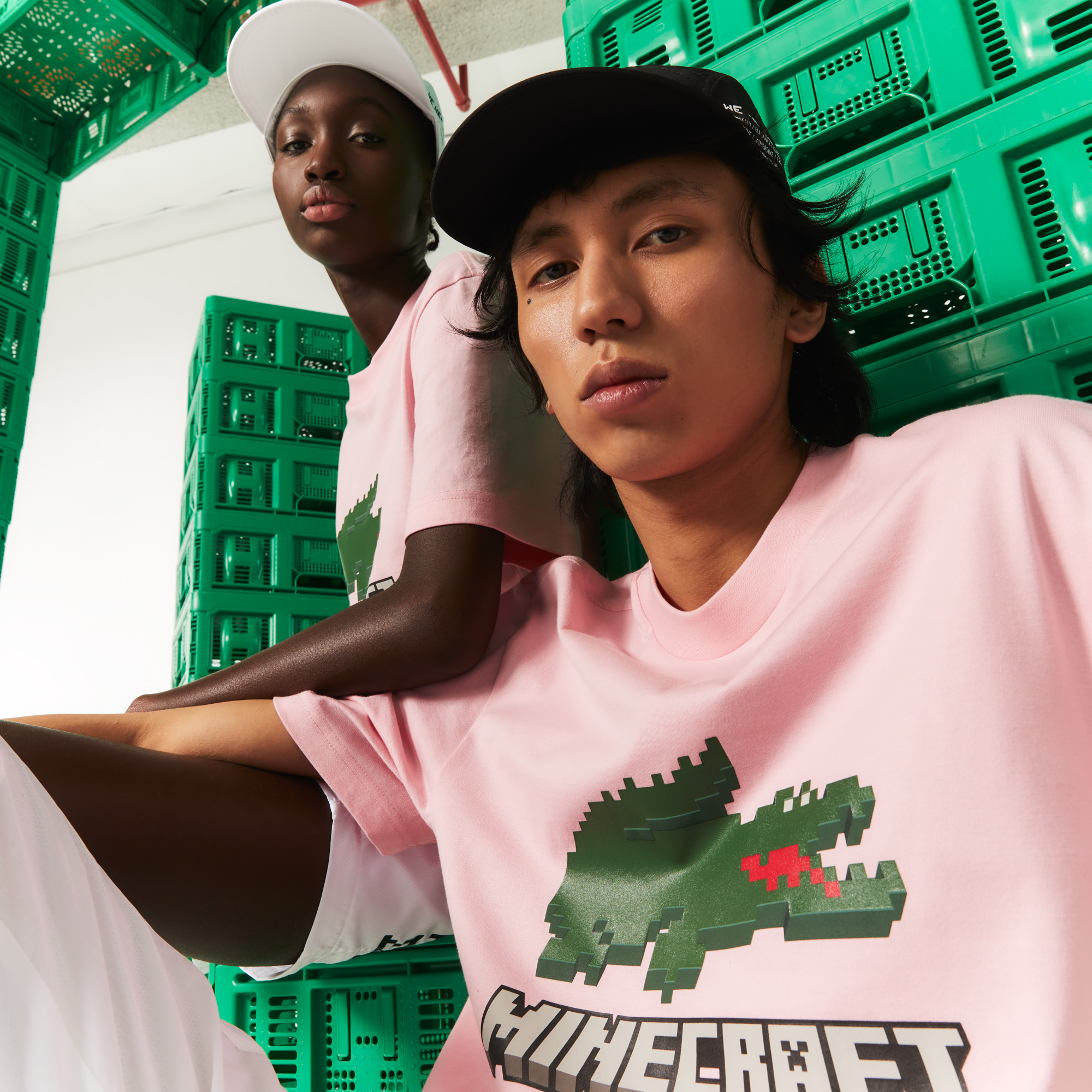 

Футболка Lacoste x Minecraft унисекс, Розовый
