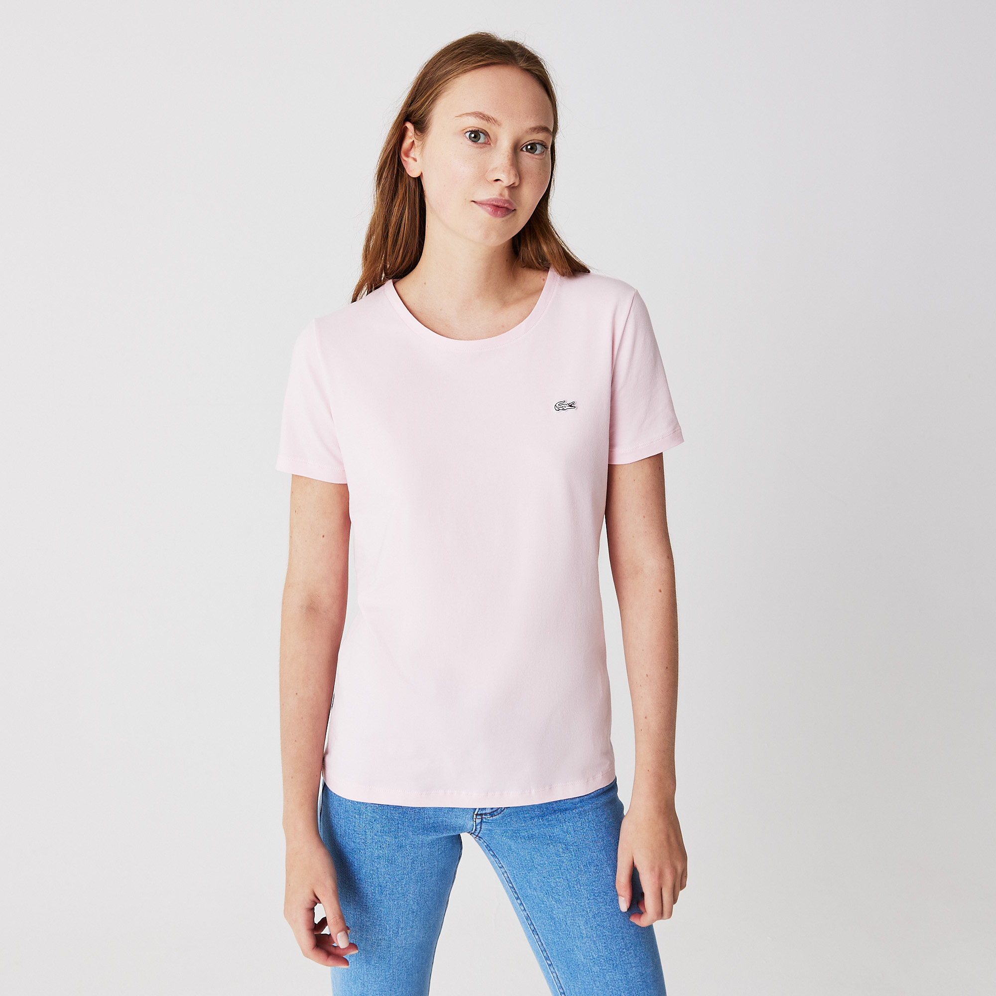 Женская футболка Lacoste Slim Fit, розовый, арт. TF0998