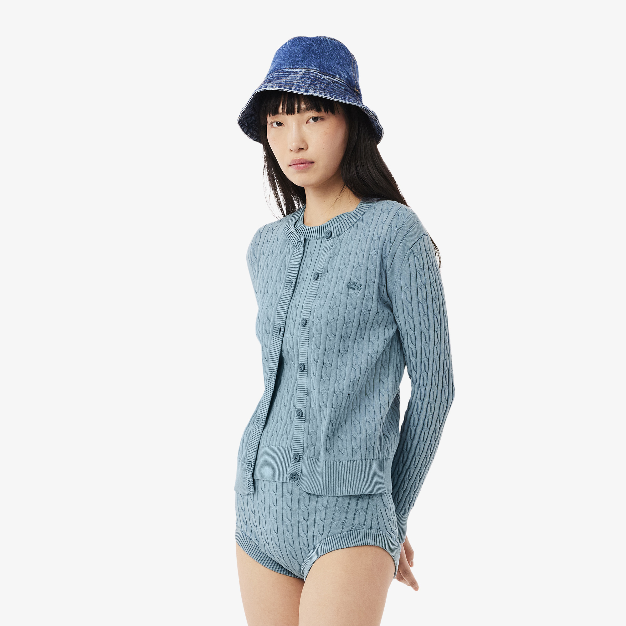 

Женский кардиган Lacoste из органического хлопка, Синий