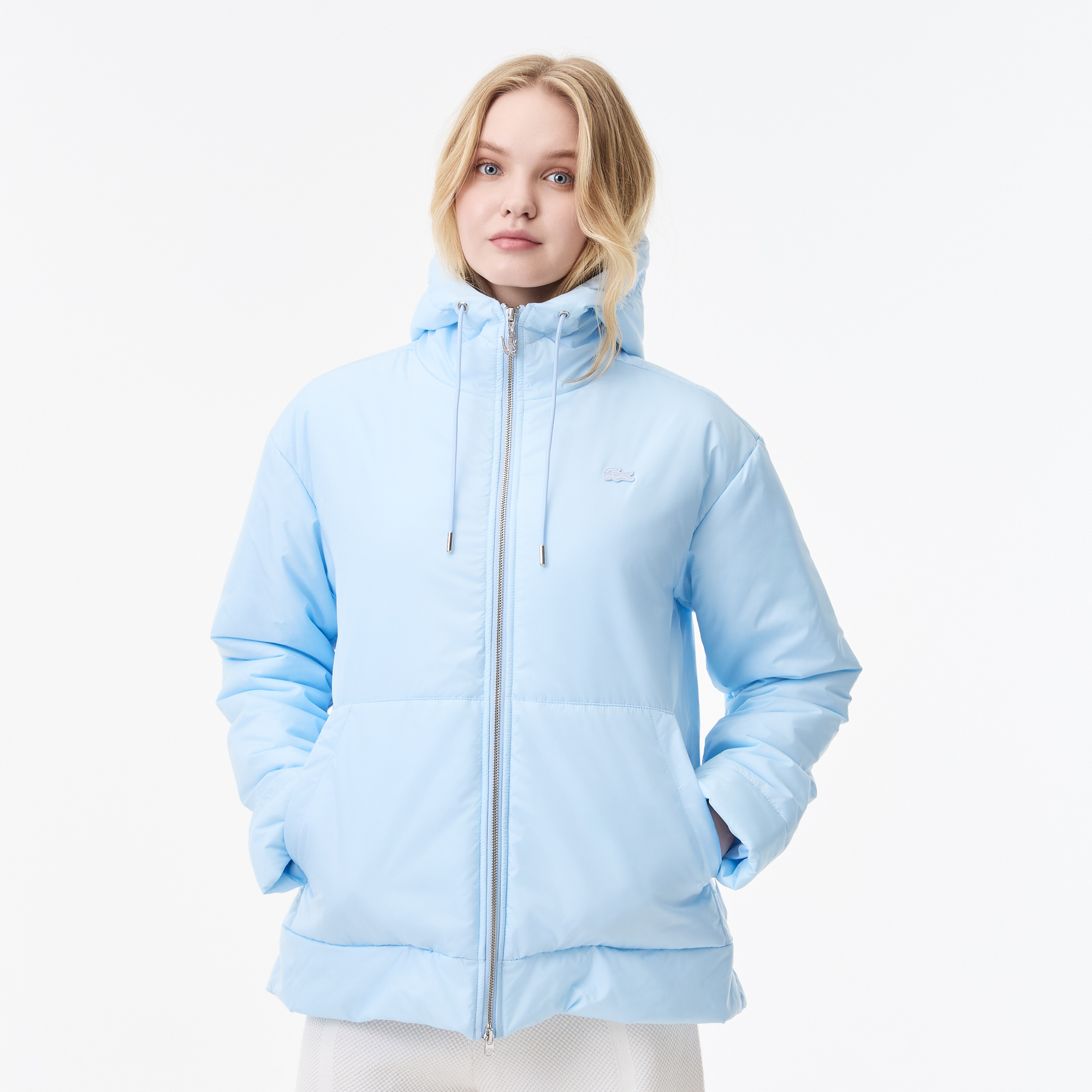 

Женская куртка Lacoste с капюшоном, Голубой