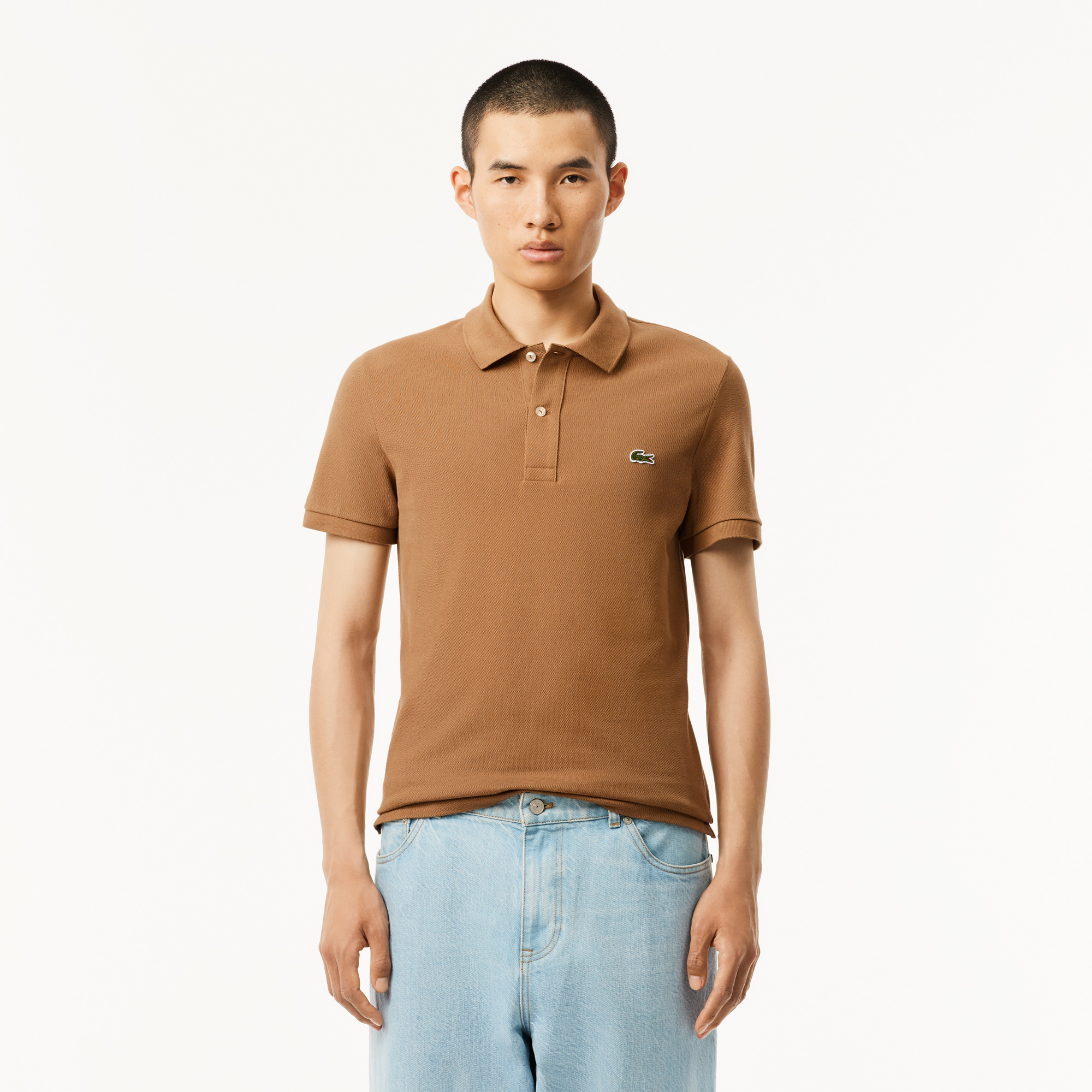 Мужское поло Lacoste L.12.12 Slim Fit, коричневый, арт. PH4012