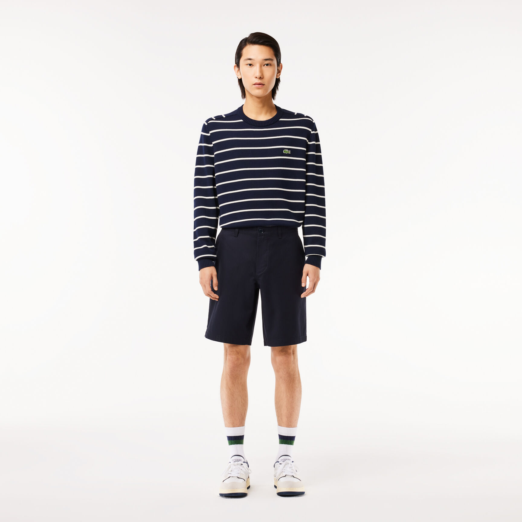 Мужские хлопковые шорты Lacoste Straight Fit, синий, арт. FH8140