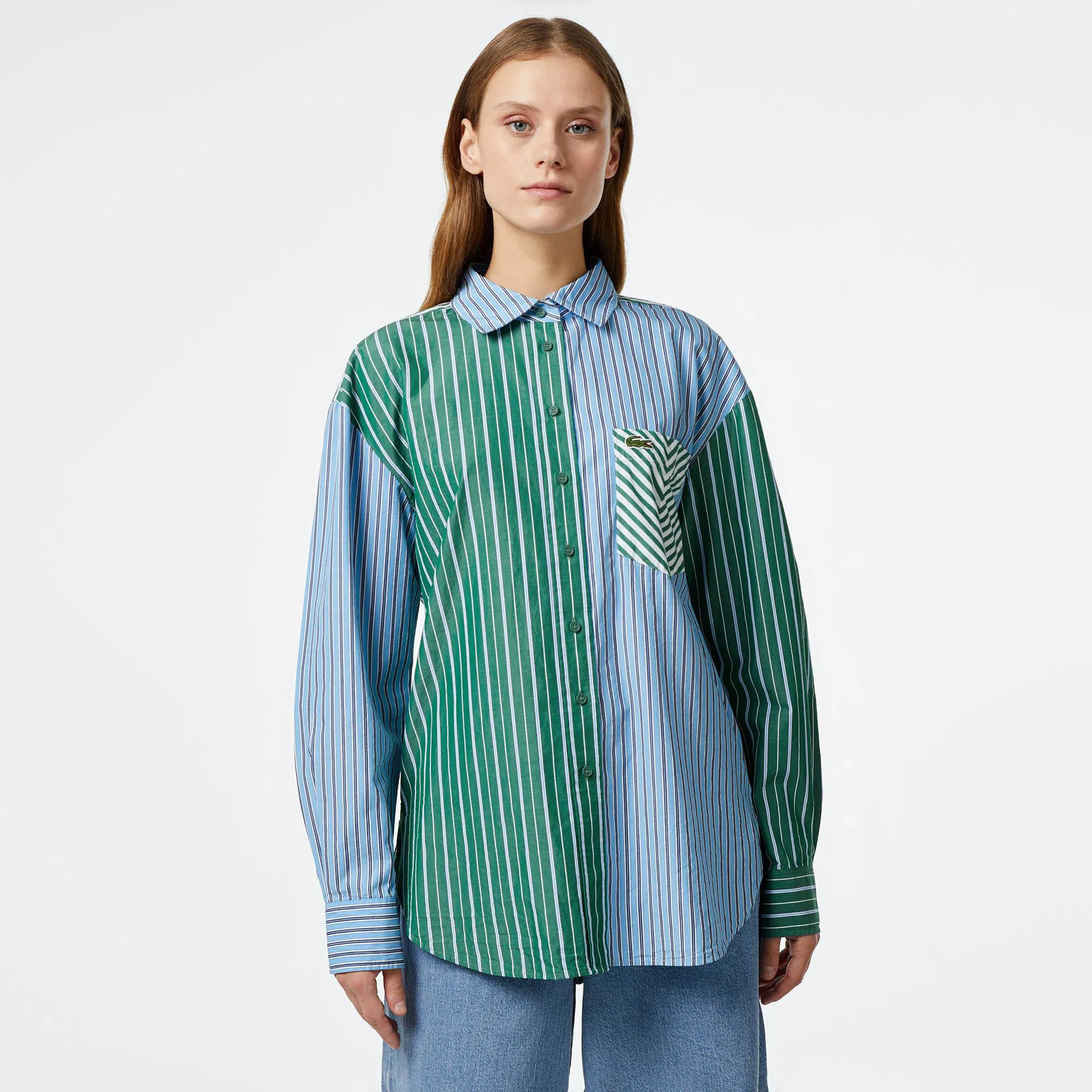 

Женская рубашка Lacoste Loose Fit, Зелёный