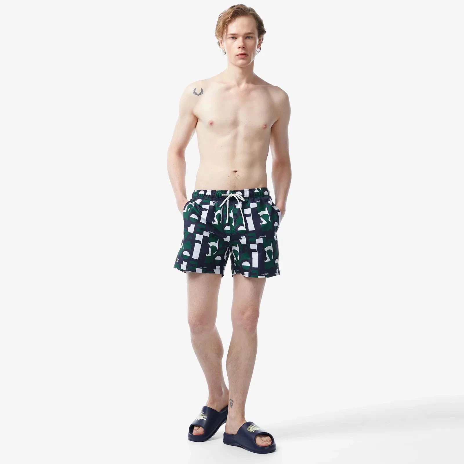 

Мужское купальные шорты Lacoste Allover, Зелёный