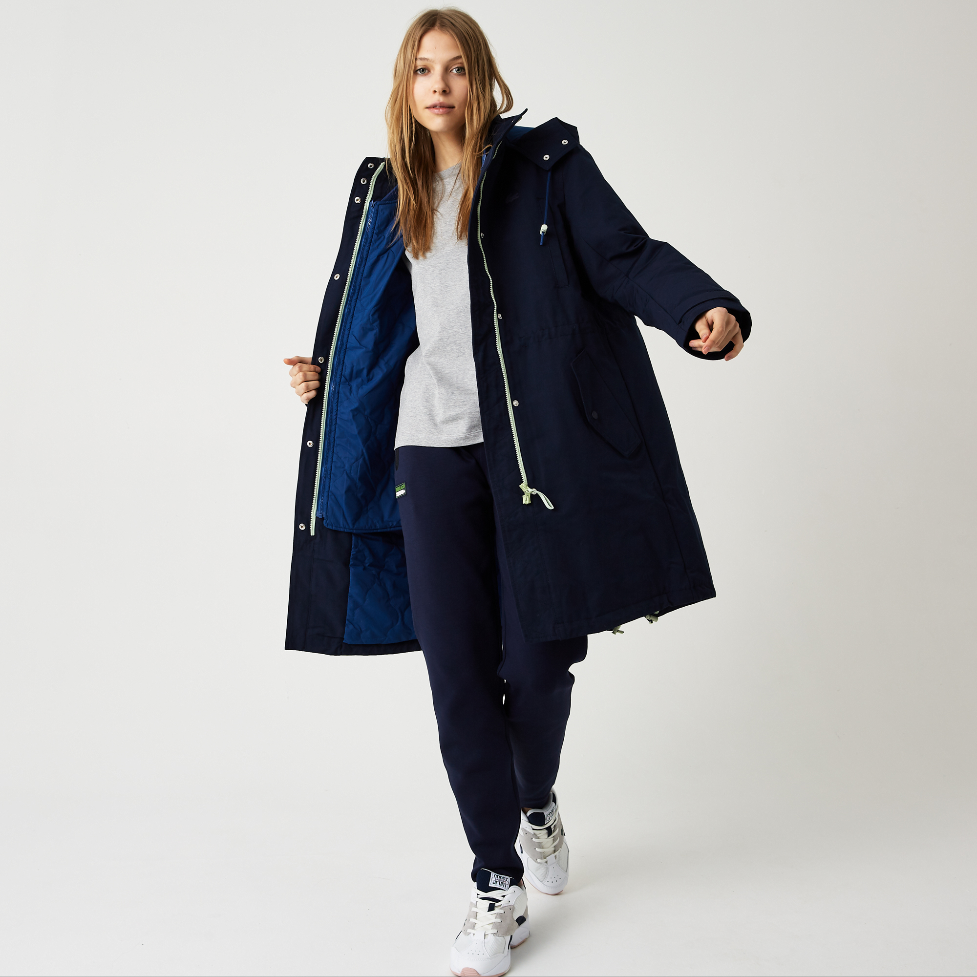 

Женская парка Lacoste с утеплённой подкладкой, Синий