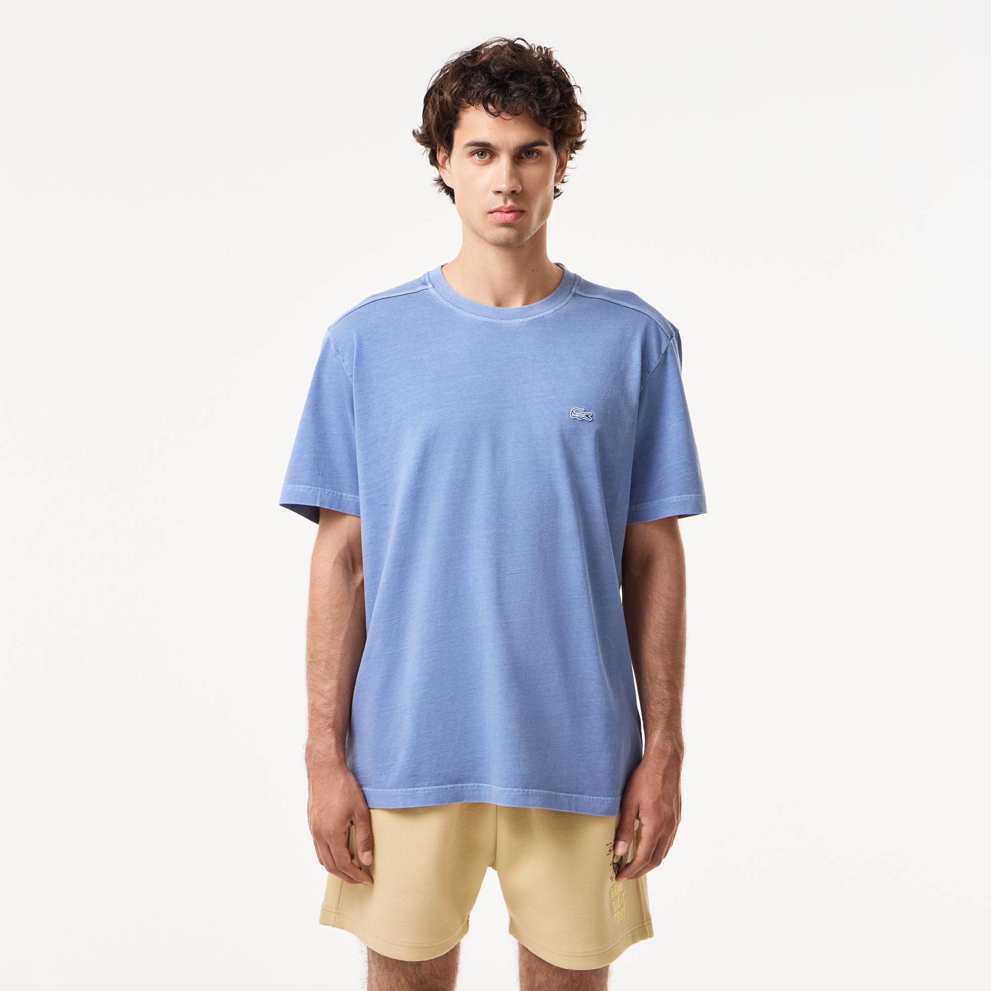 

Мужская хлопковая футболка Lacoste, Синий