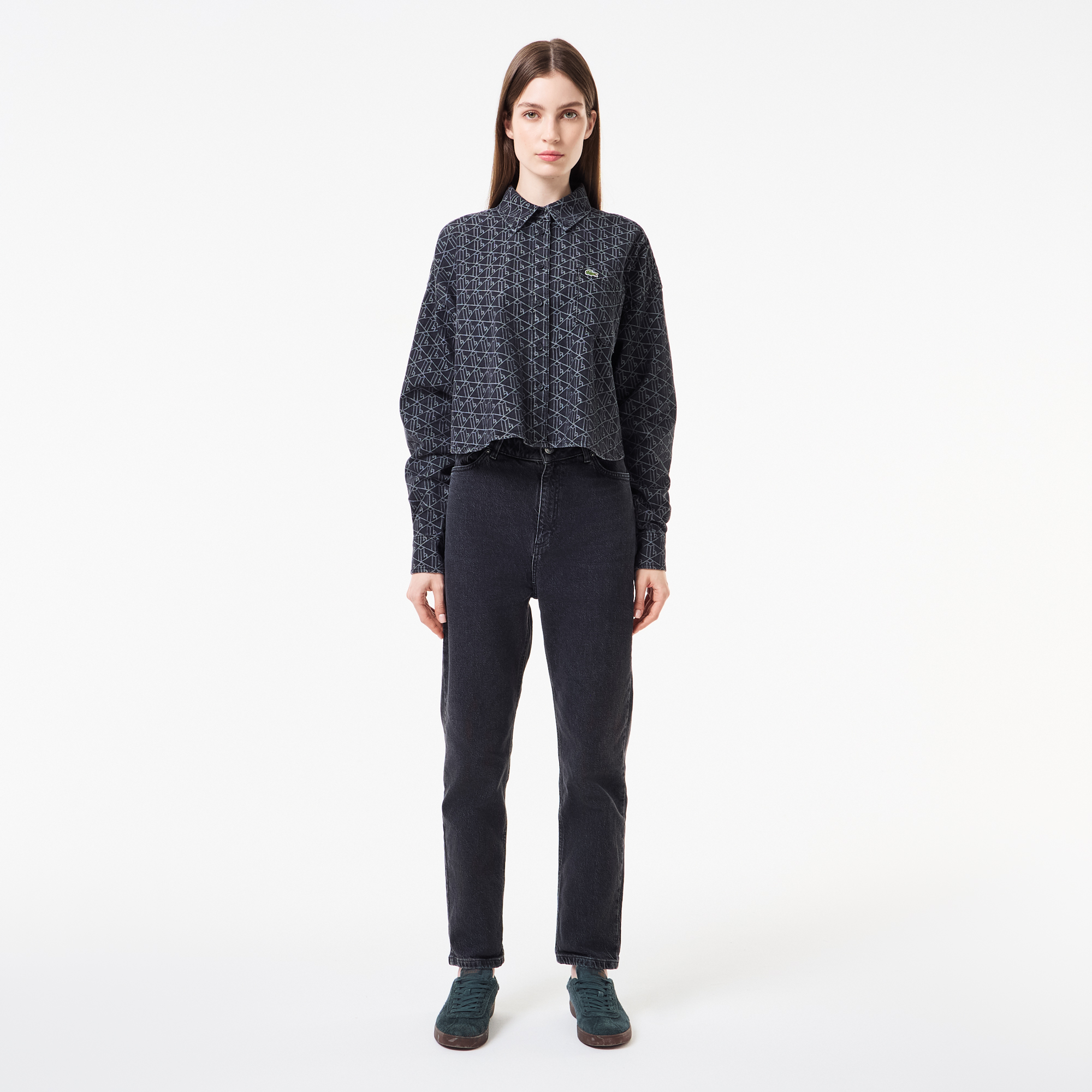 Женские прямые джинсы Lacoste, серый, арт. HF2569