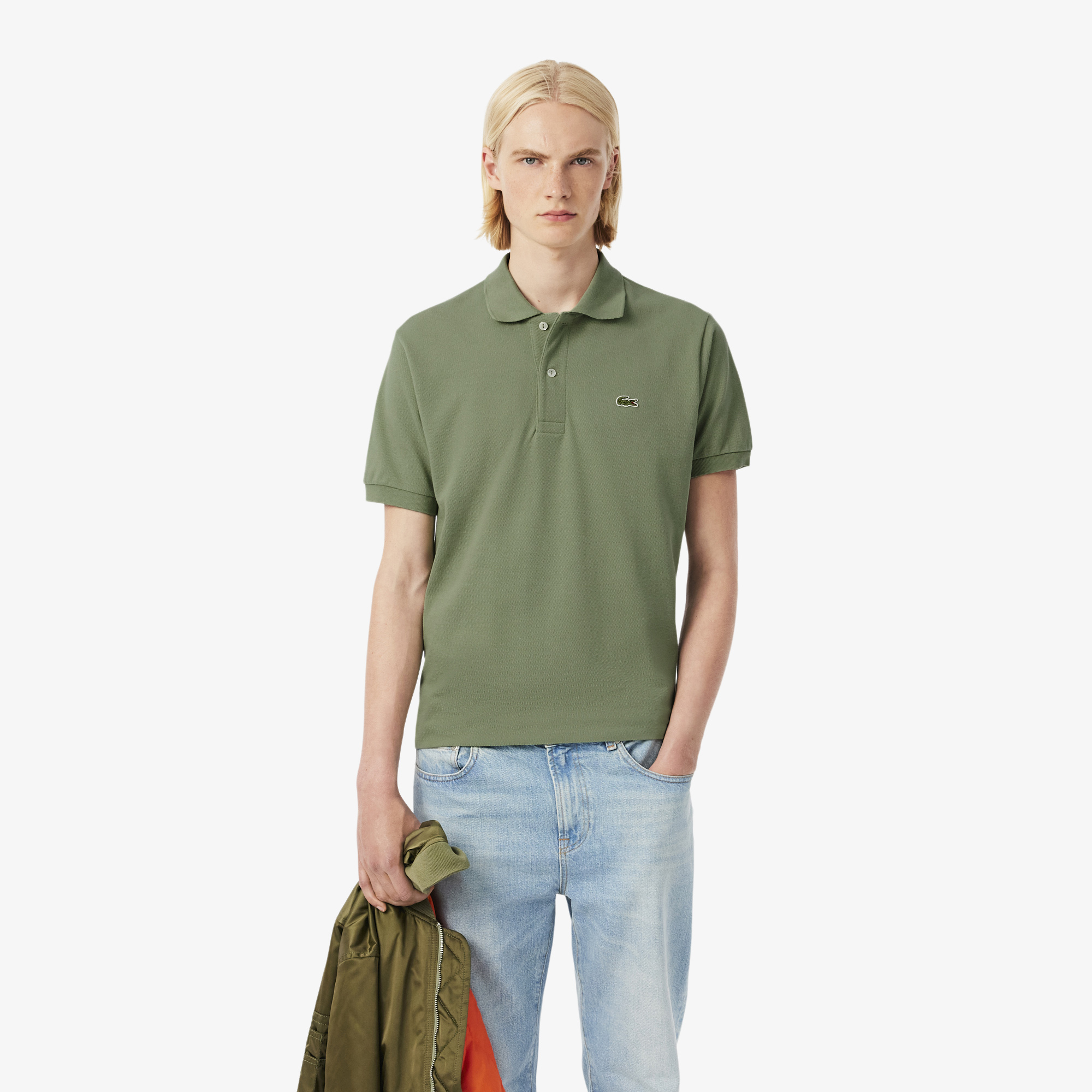 Мужское поло Lacoste L1212 Classic Fit, зеленый, арт. L1212