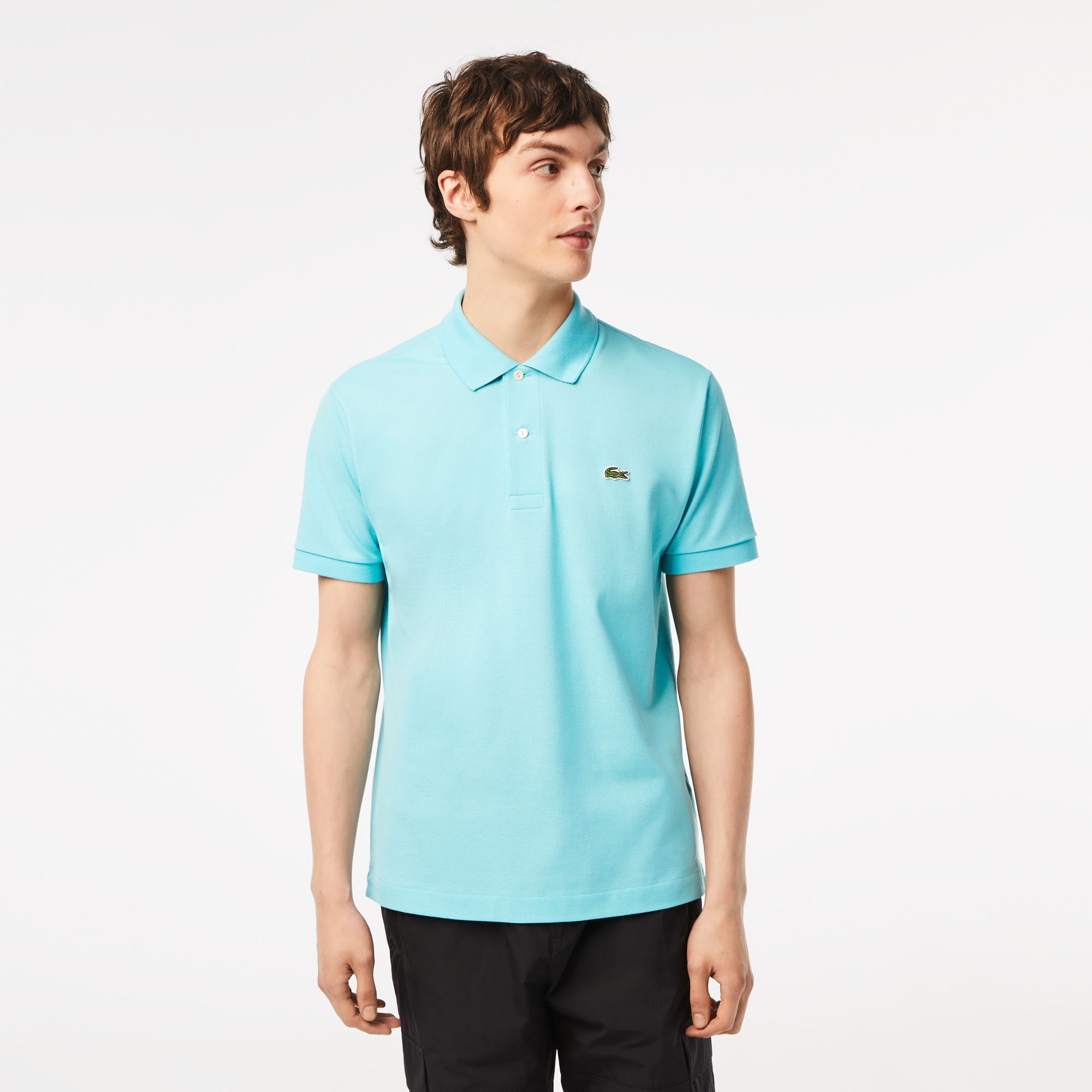Мужское поло Lacoste L1212 Classic Fit, голубой, арт. L1212
