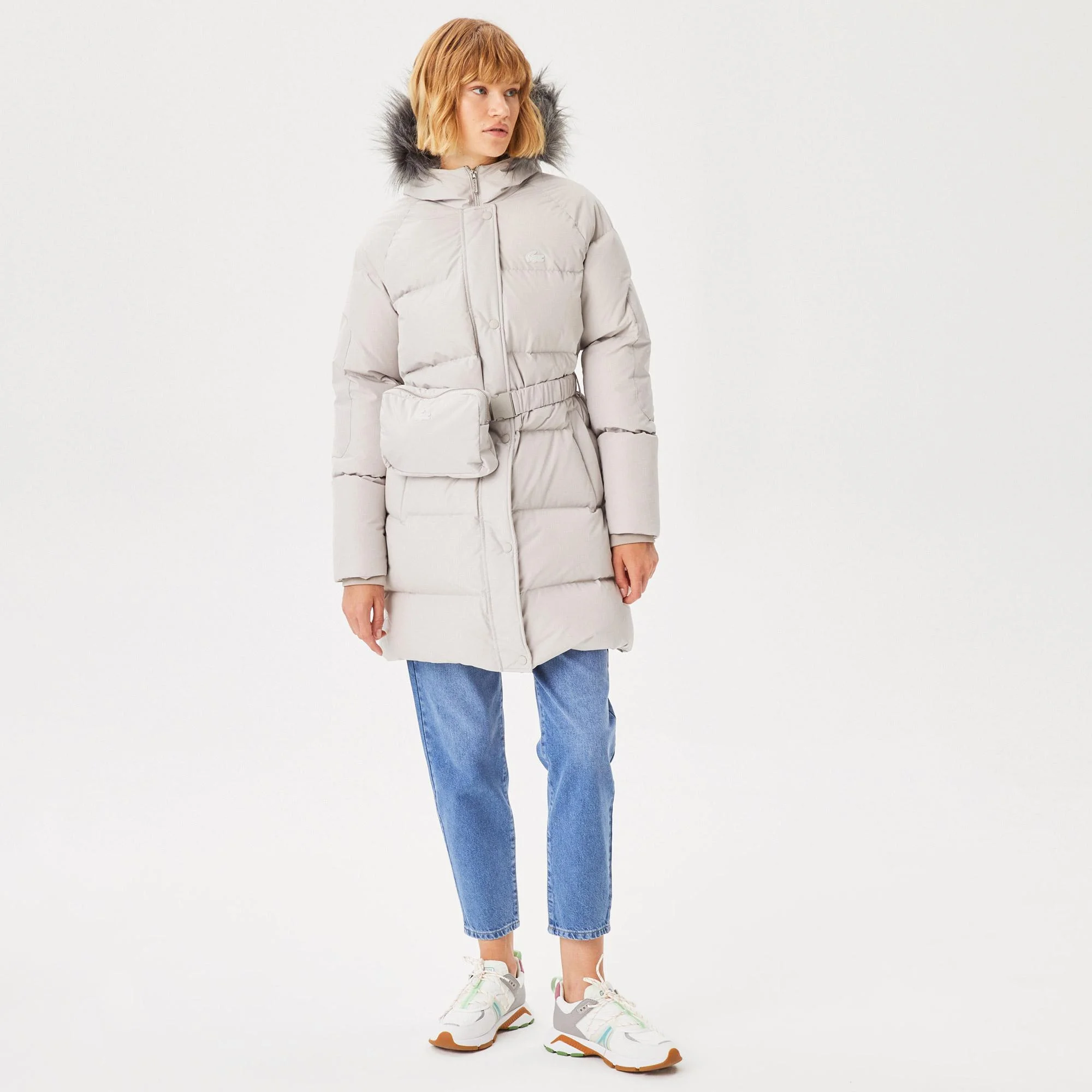 

Женская куртка Lacoste с капюшоном, Белый