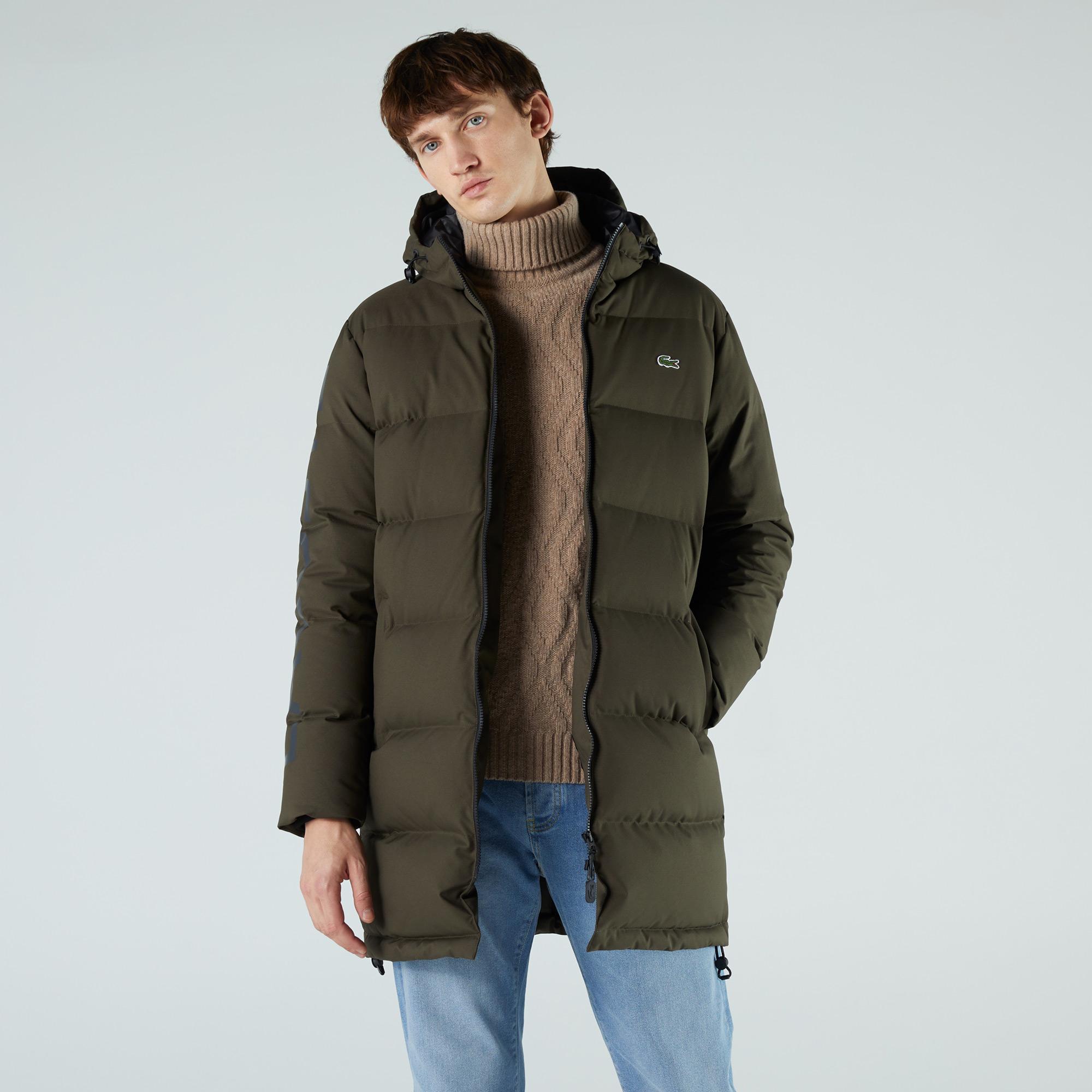 

Мужская утеплённая куртка Lacoste Long Hooded Quilted стандартного кроя, Коричневый
