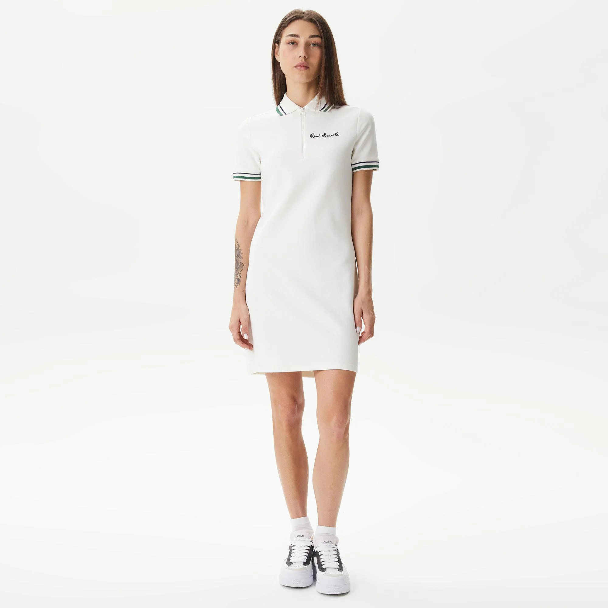 

Женское платье Lacoste с коротким рукавом, Белый