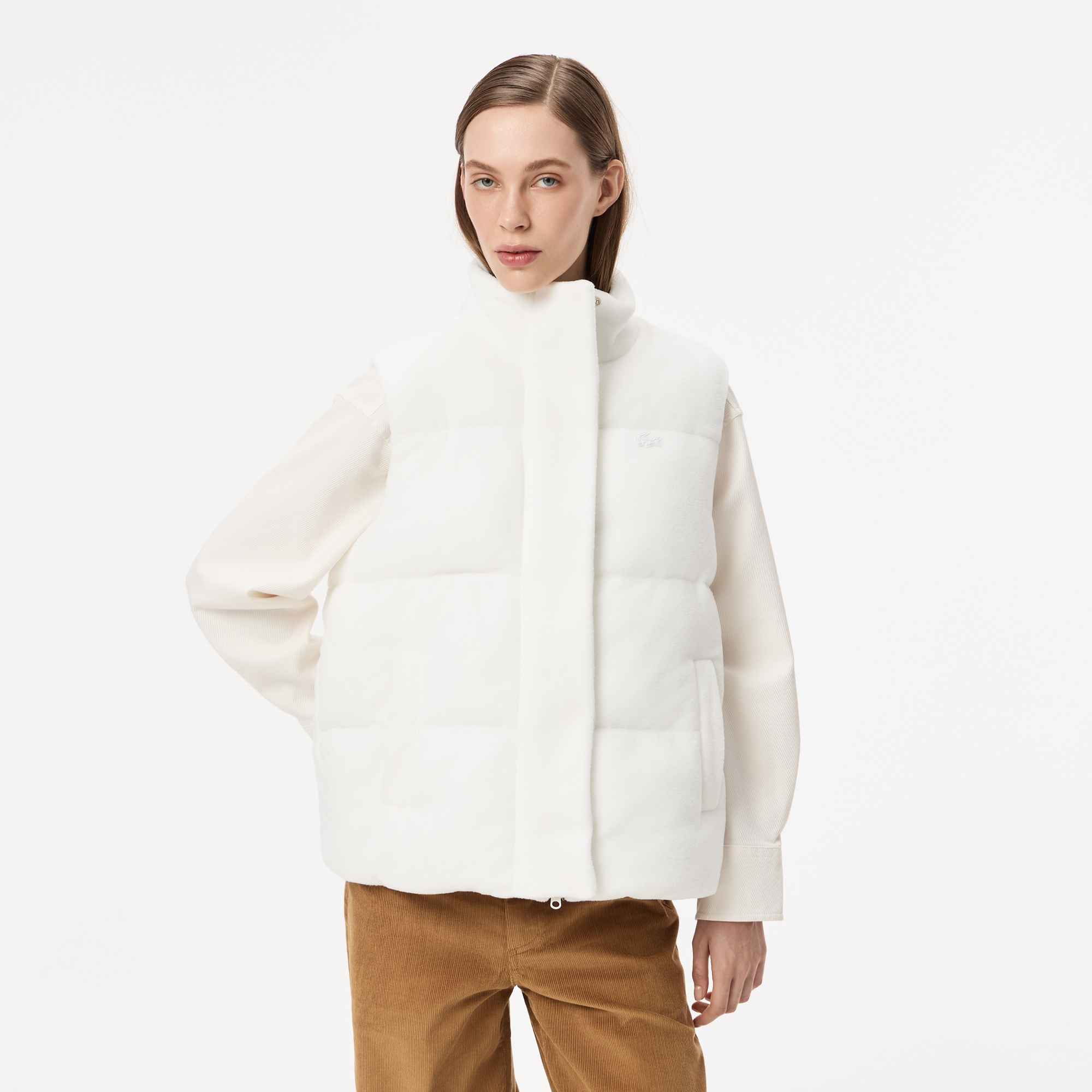 

Женский жилет Lacoste, Молочный