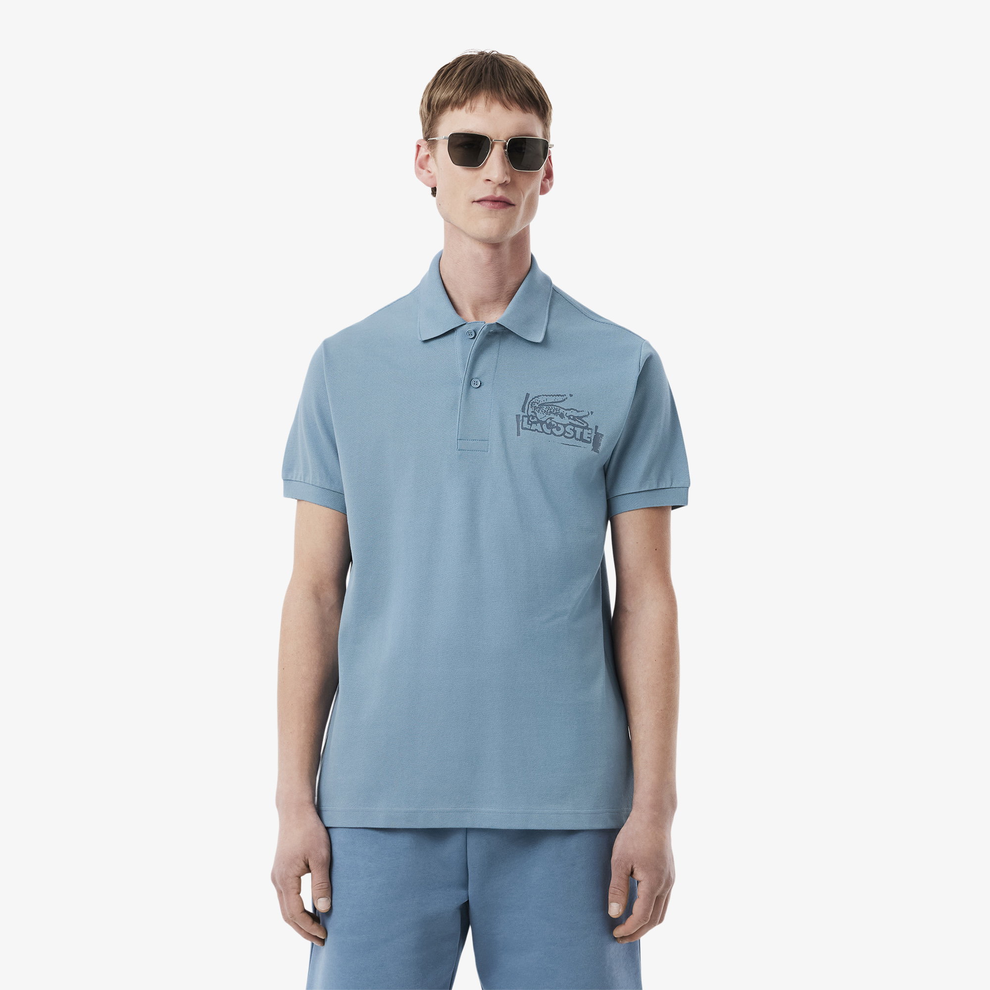 Мужское поло Lacoste, голубой, арт. PH0285