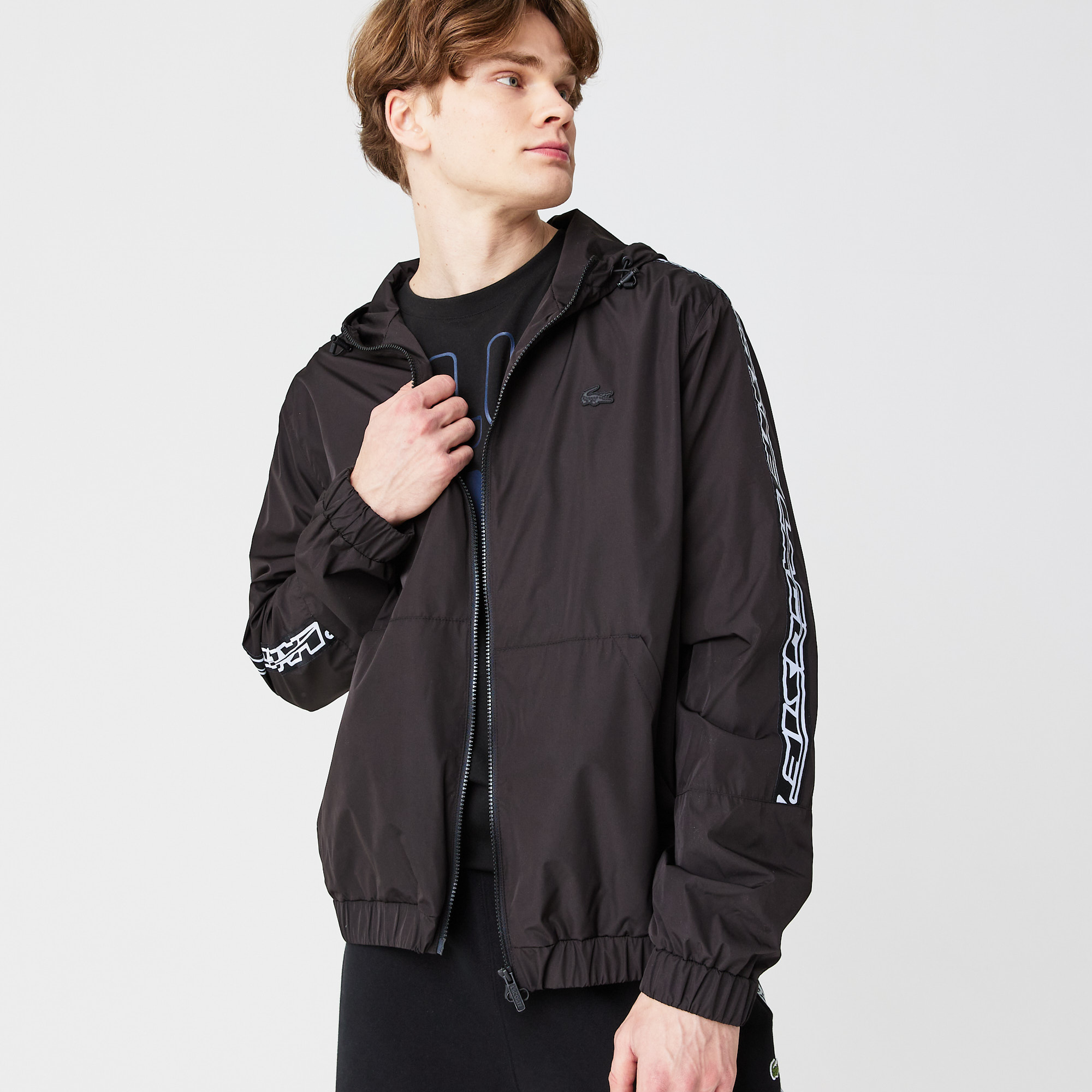 

Мужская ветровка Lacoste стандартного кроя, Чёрный