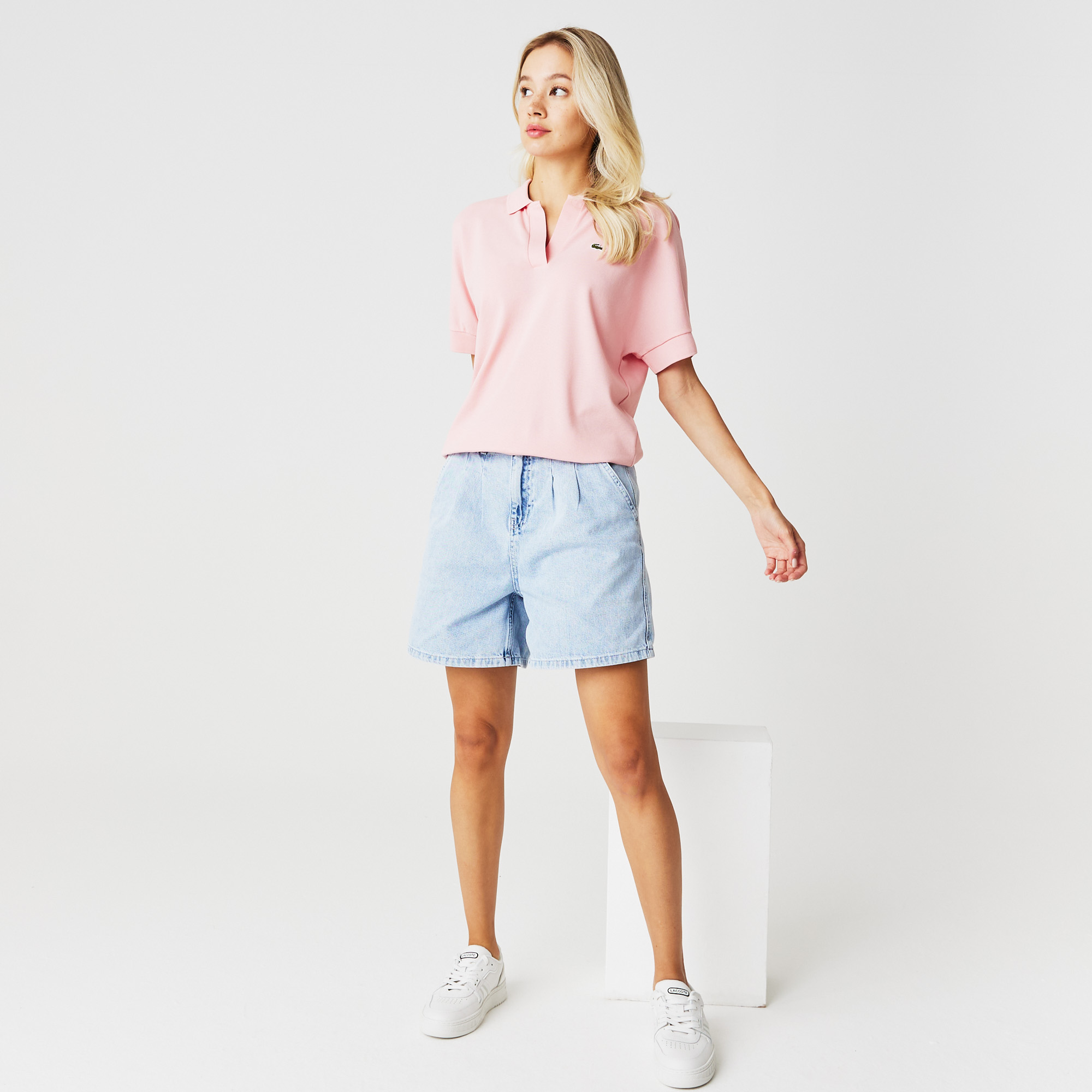 Шорты Lacoste свободного кроя, голубой, арт. FF0307