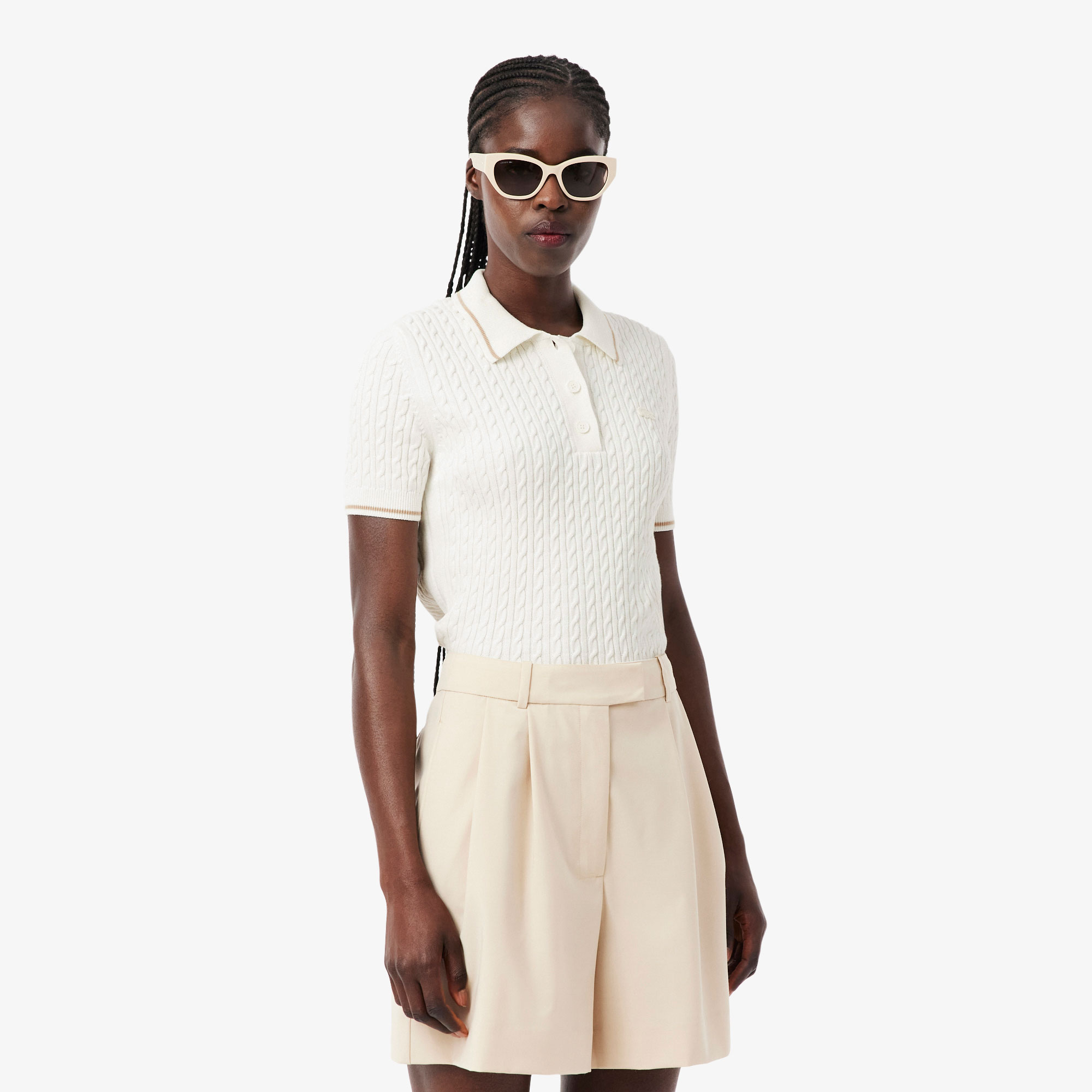 Свитер-поло Lacoste, белый, арт. AF0972