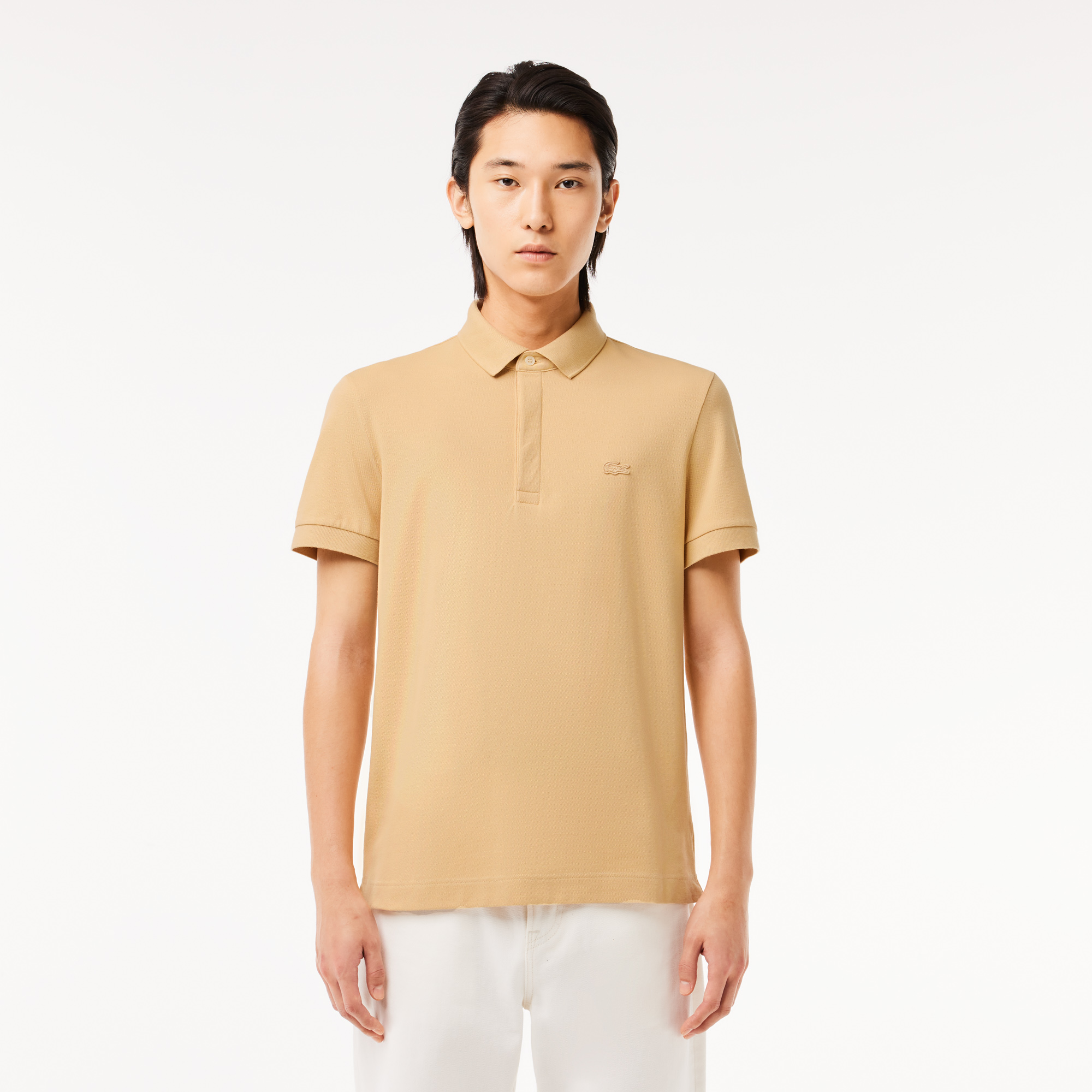 Мужское поло Lacoste PARIS Regular Fit, бежевый, арт. PH5522