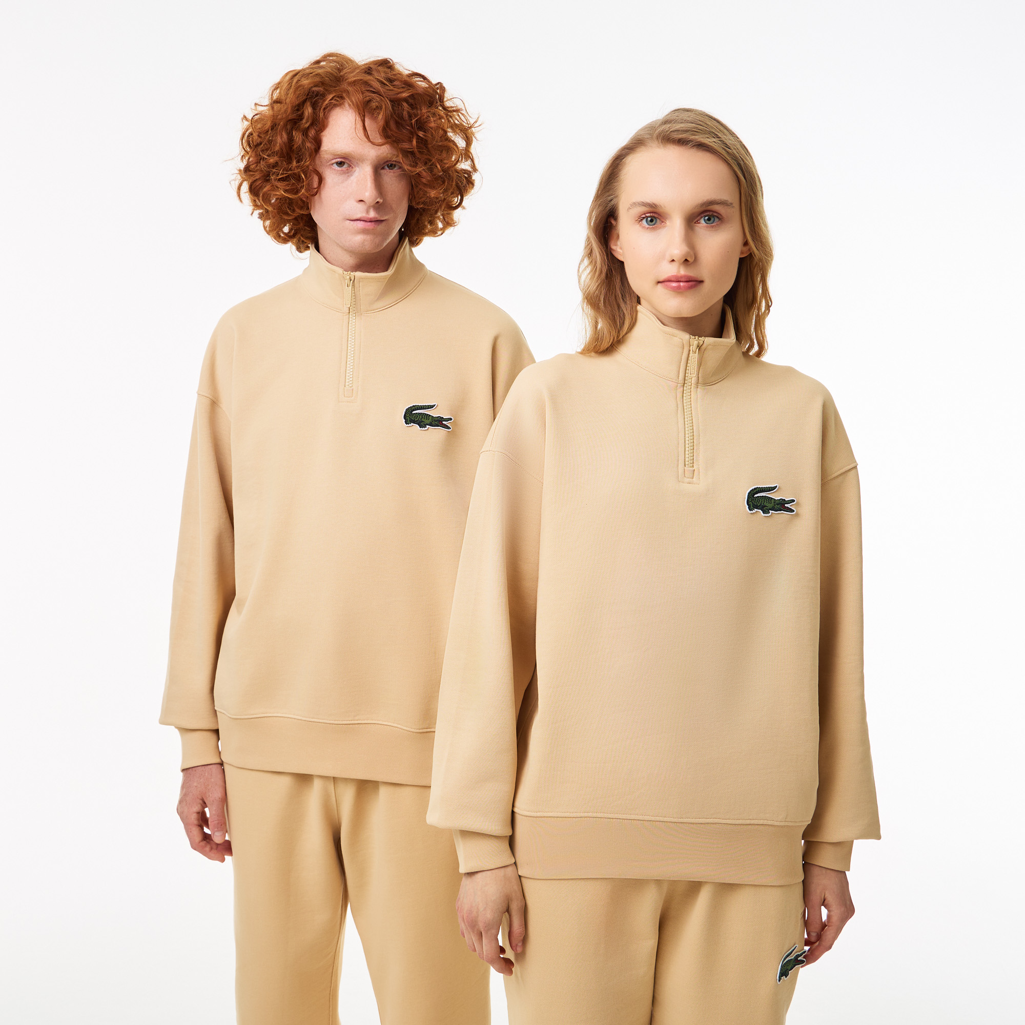 

Толстовка Lacoste унисекс свободного кроя, Бежевый