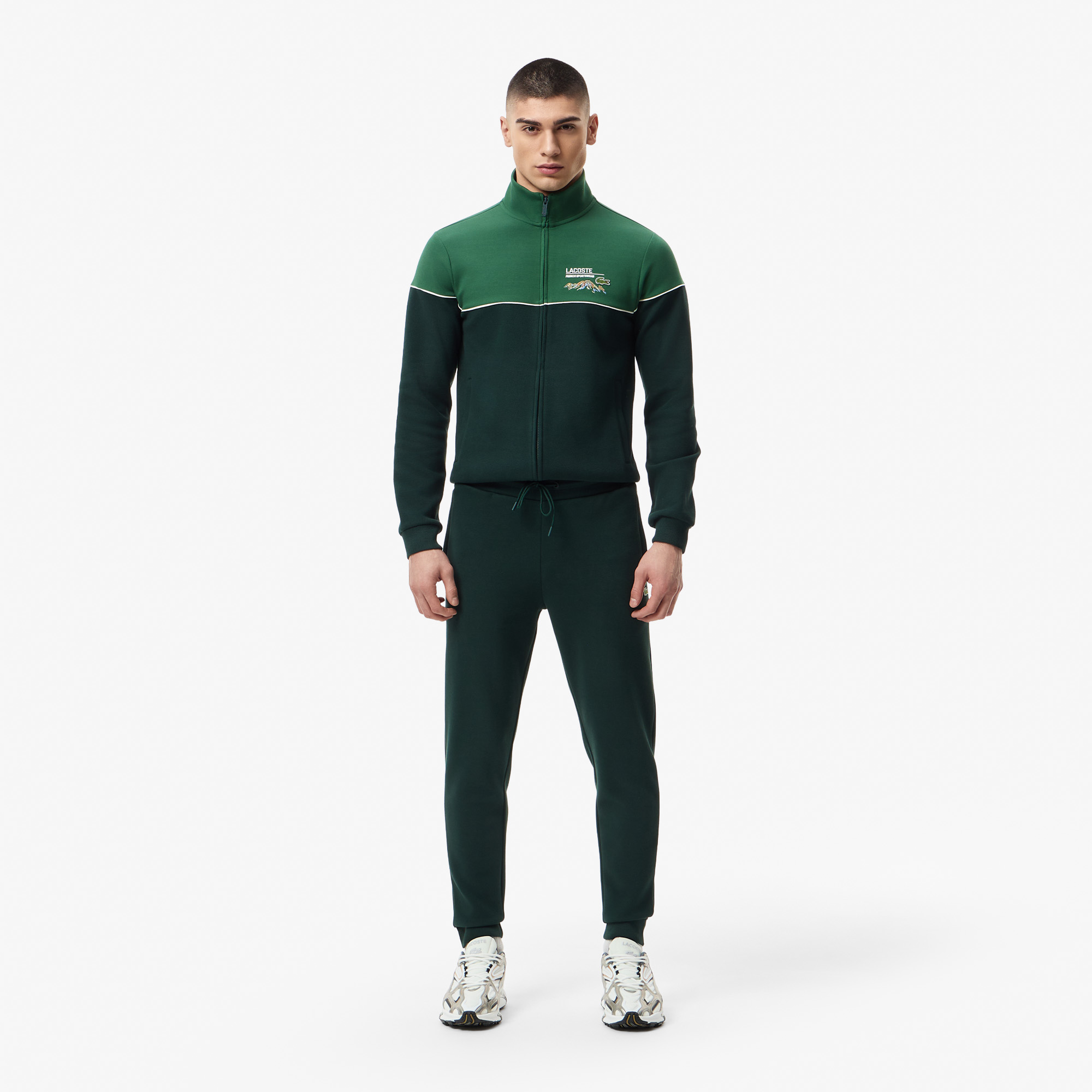 Мужские хлопковые спортивные брюки Lacoste, зеленый, арт. XH2623