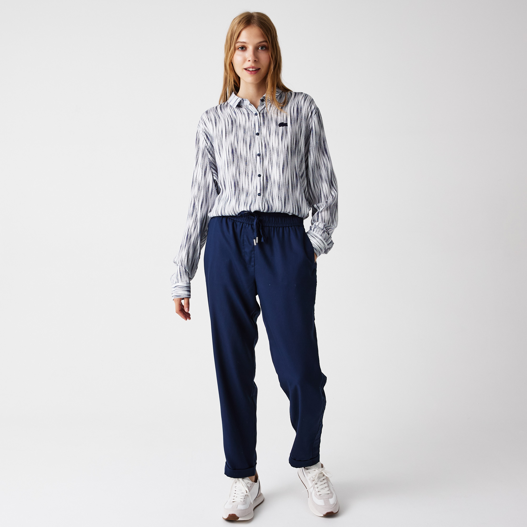 

Женские брюки Lacoste с поясом на шнурке, Синий