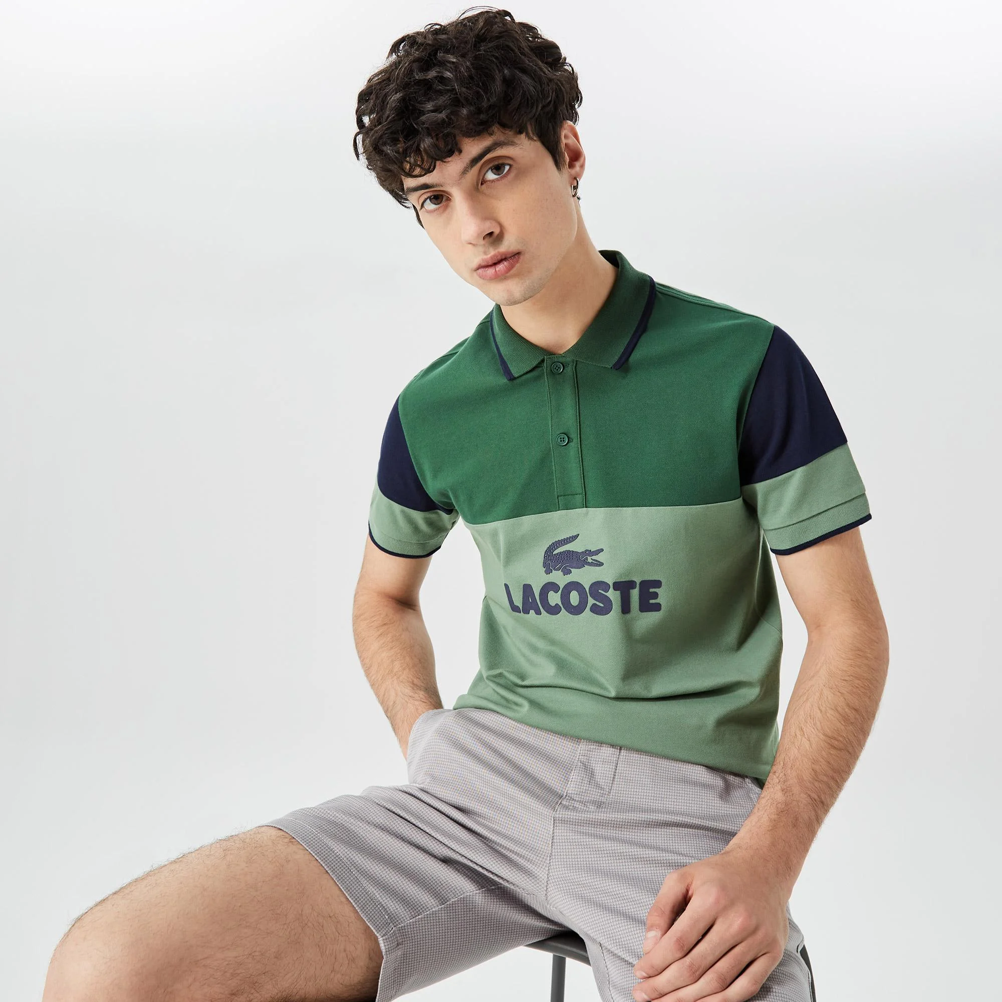 Мужское поло Lacoste Slim Fit, зеленый, арт. PH0312