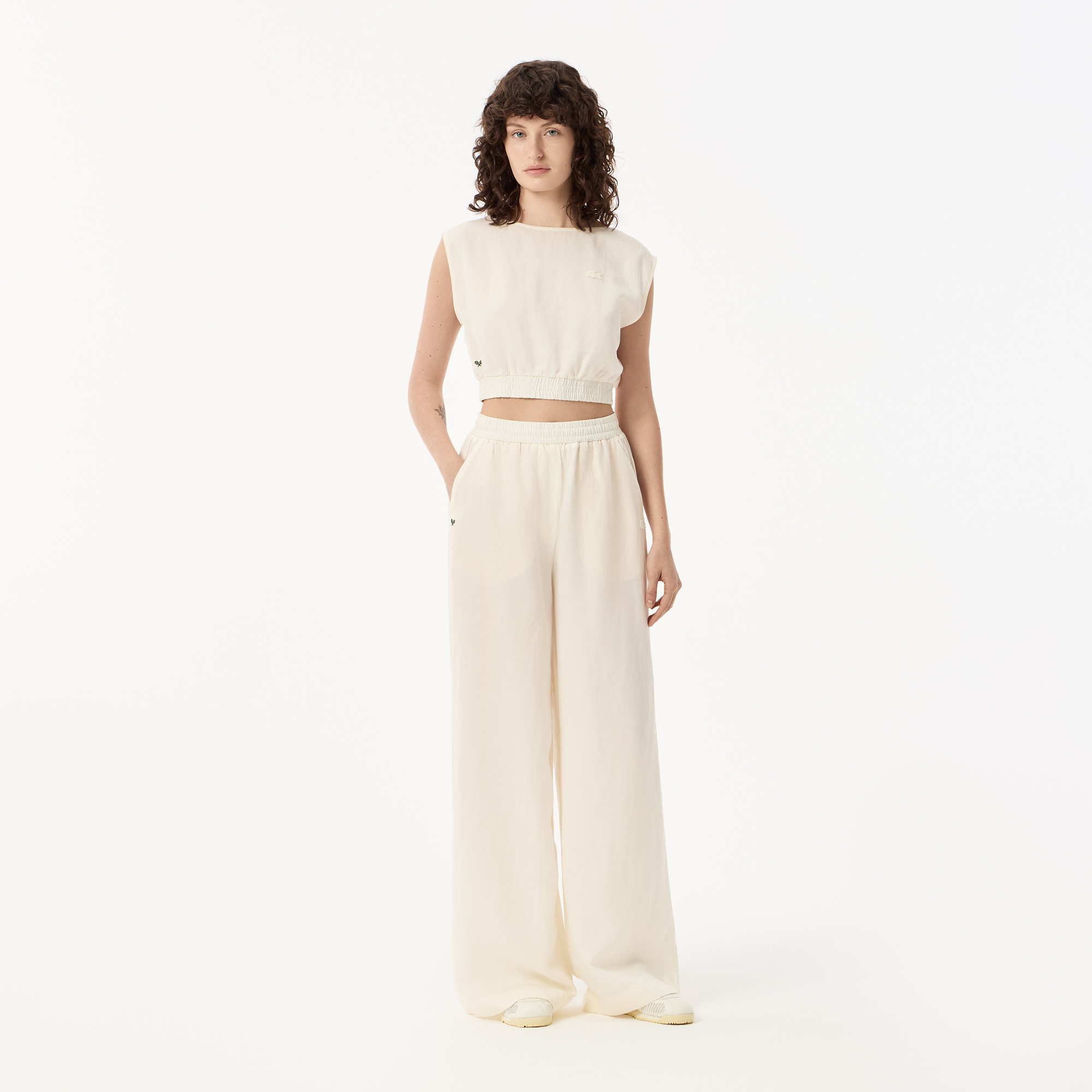 Брюки Lacoste свободного кроя, белый, арт. HF0519