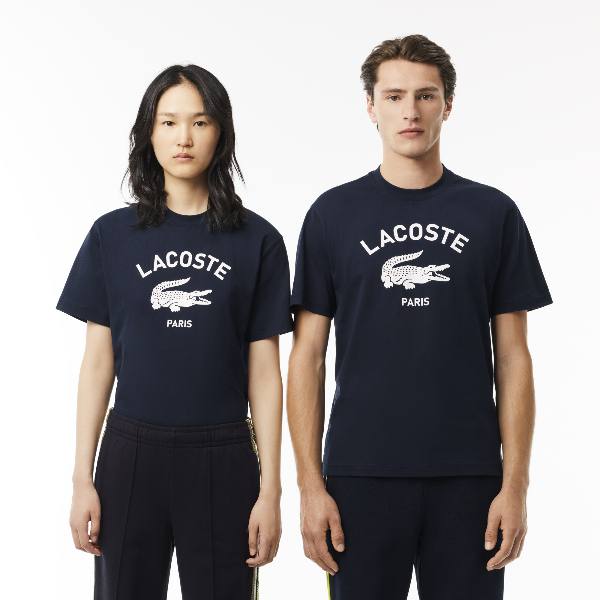 

Хлопковая футболка Lacoste унисекс, Синий