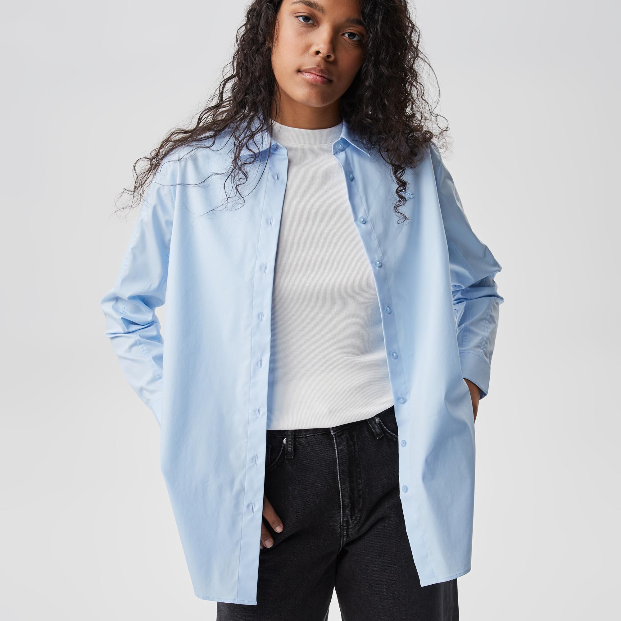 

Женская рубашка Lacoste стандартного кроя, Голубой