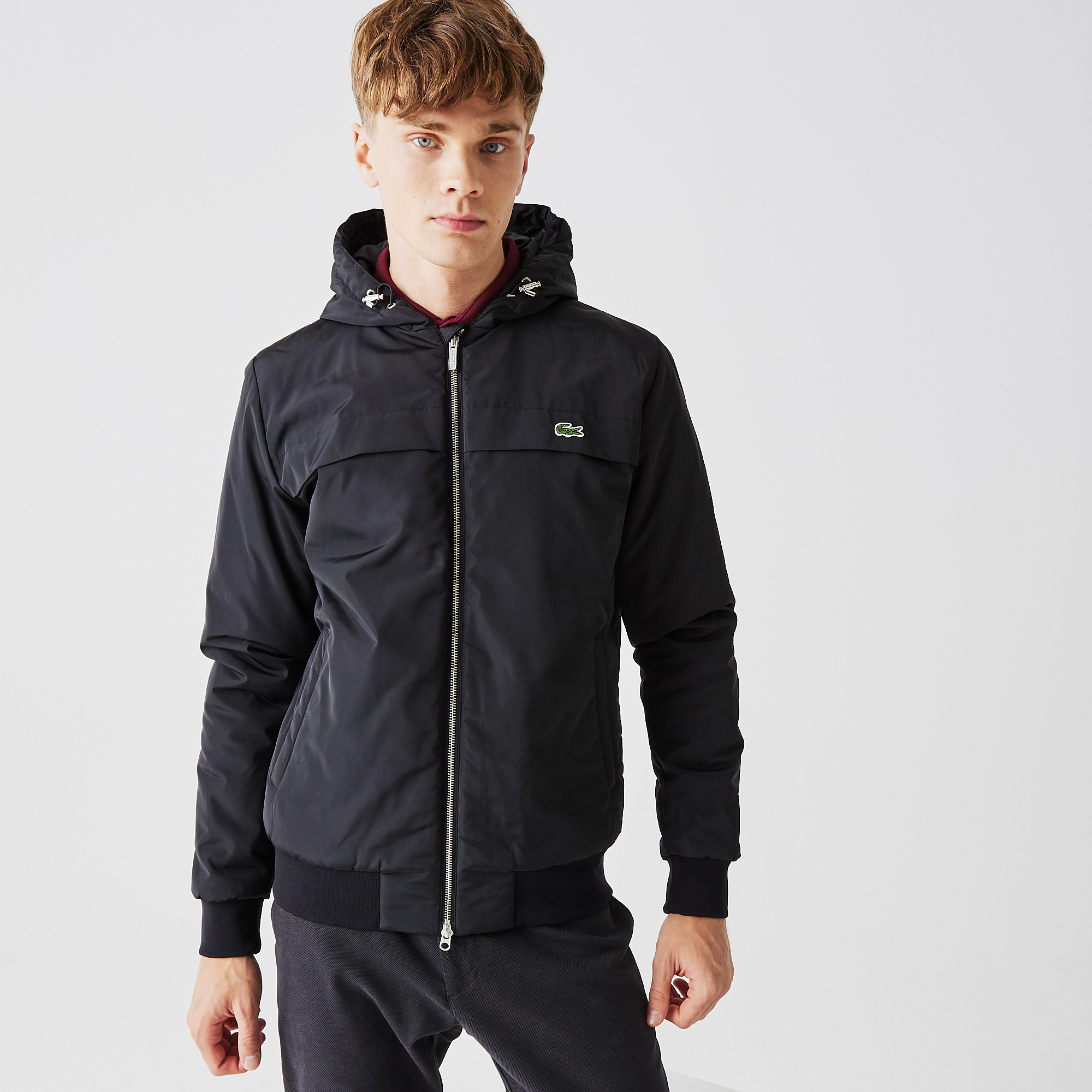 Мужская куртка Lacoste с капюшоном, черный, арт. BH2337