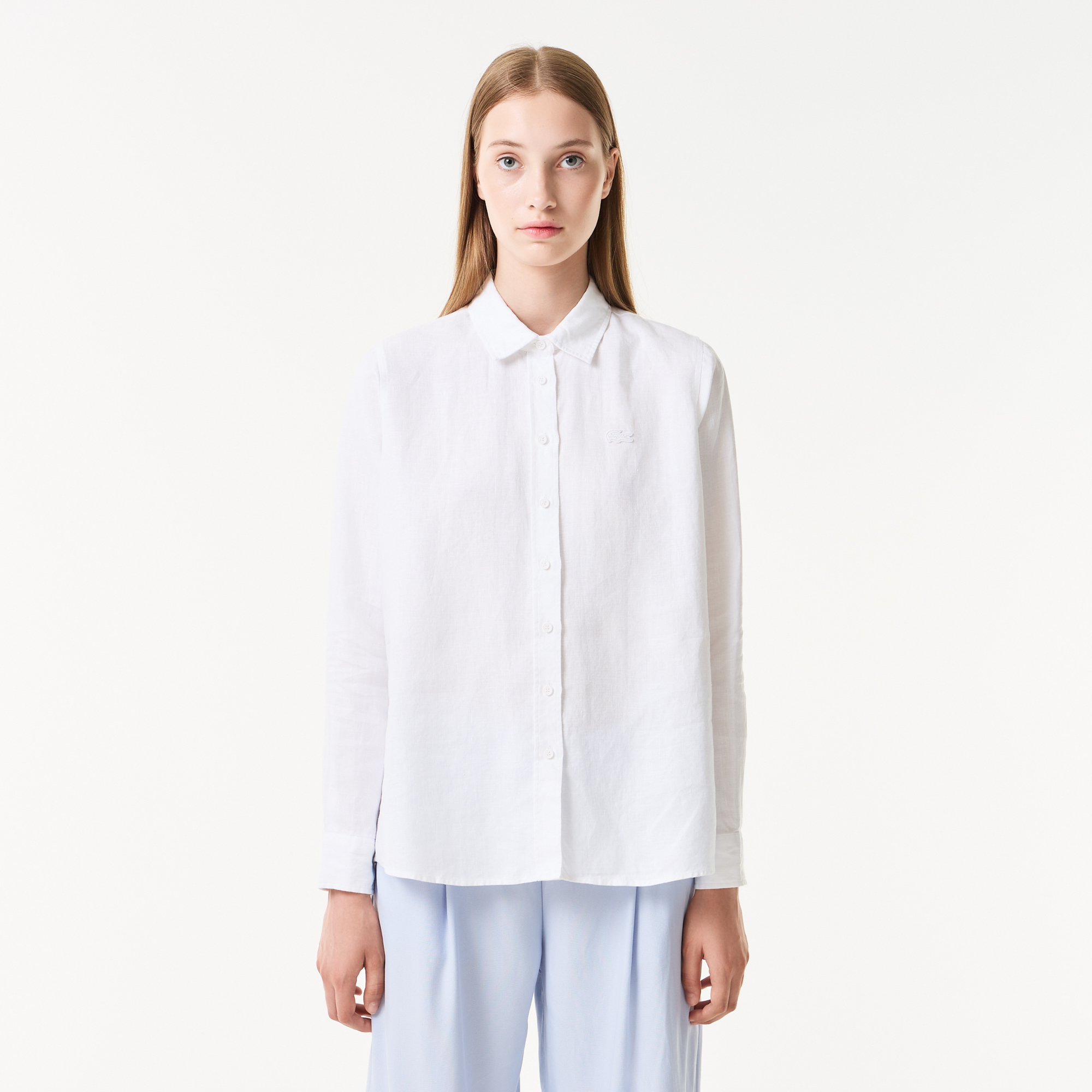 Женская рубашка Lacoste Relaxed Fit, белый, арт. CF0301