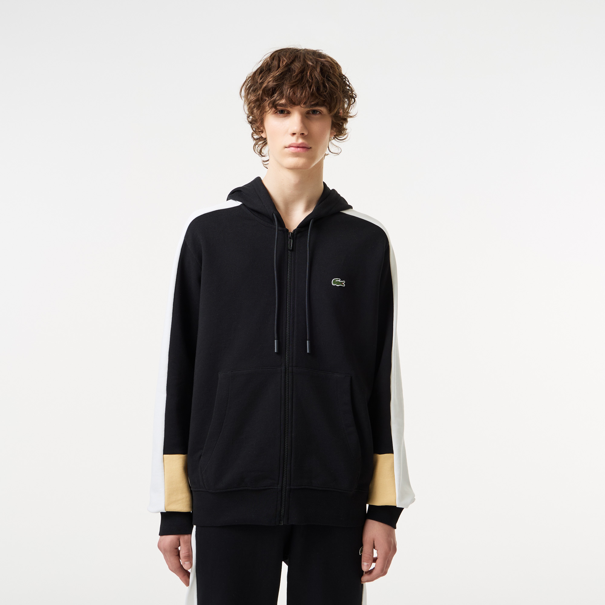 Мужская толстовка Lacoste Colorblock, черный, арт. SH1301T